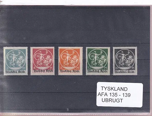 Tyskland - AFA 135 - 139 - Ubrugt