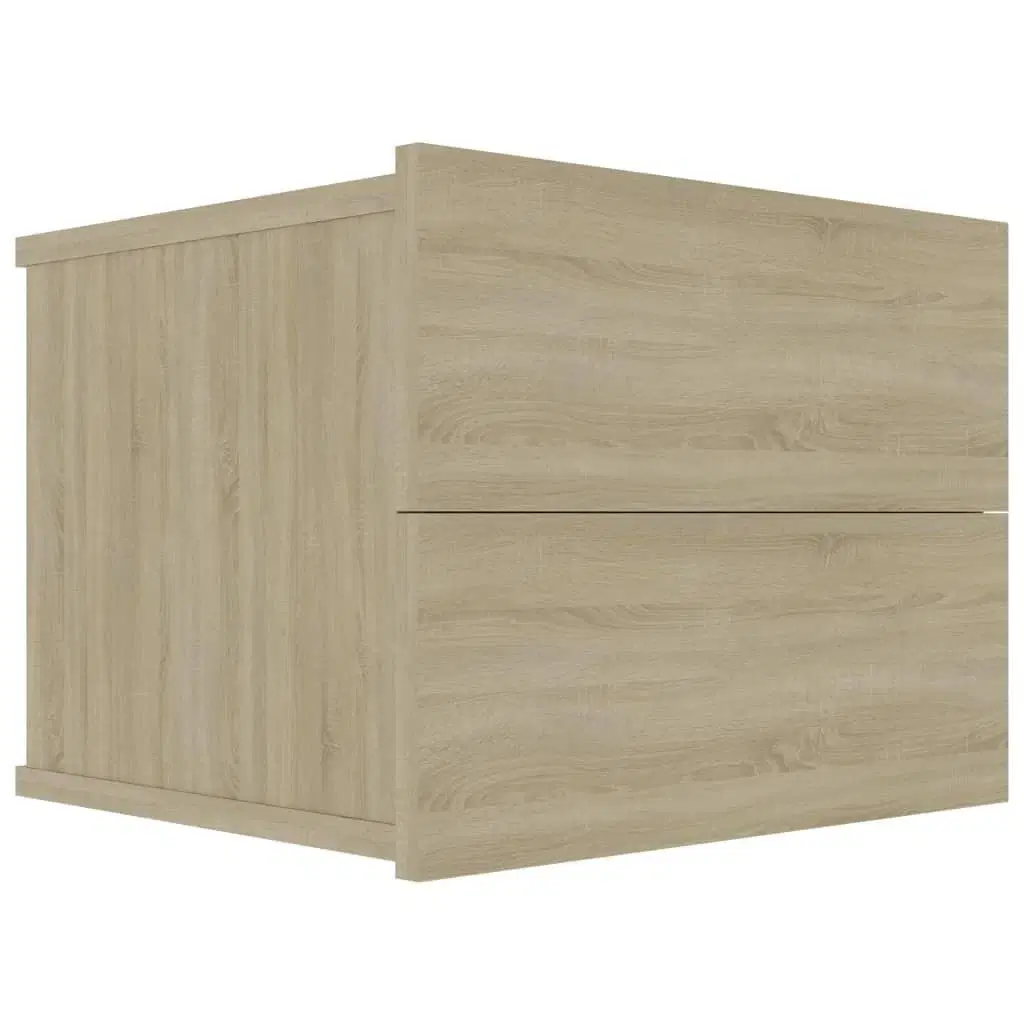 Sengeskabe 2 stk 40x30x30 cm spånplade sonoma-eg