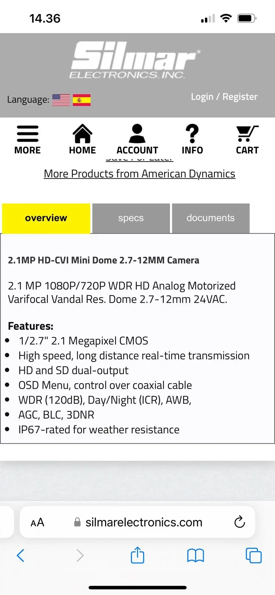 Kameraovervågning - 2 stk kamera + HD DVR