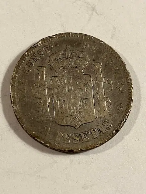 2 Pesetas 1892 Spain