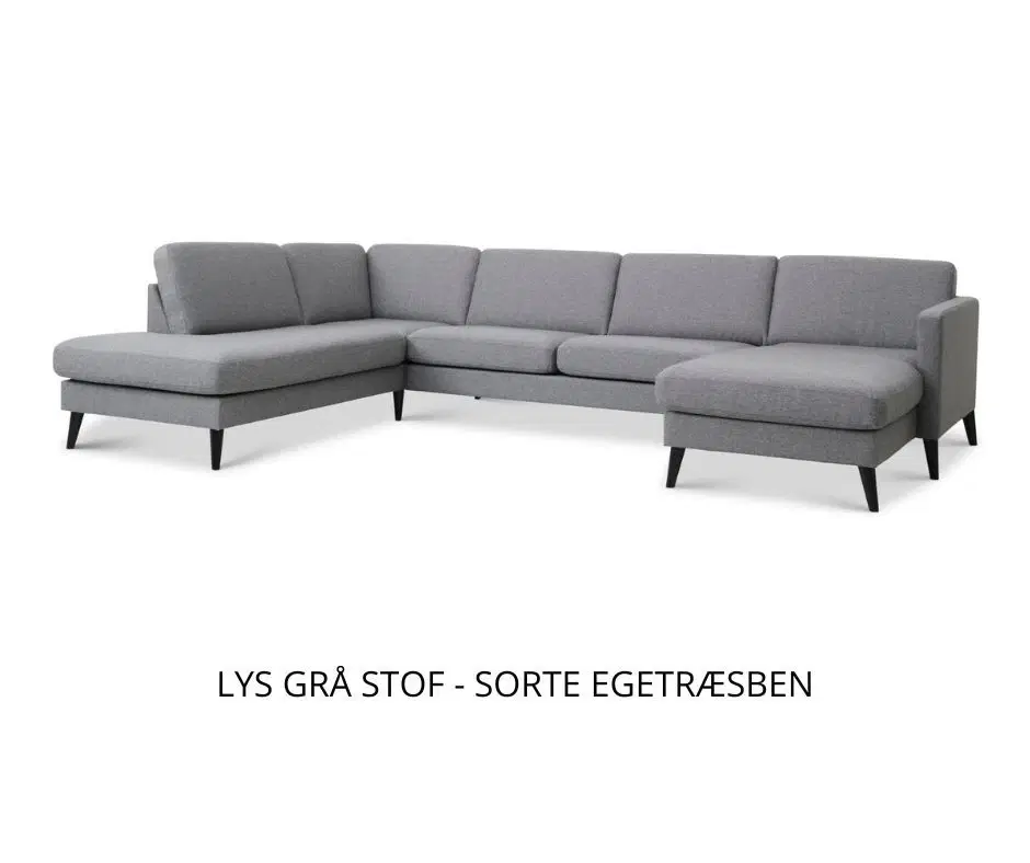 Ny u-sofa stof eller læder