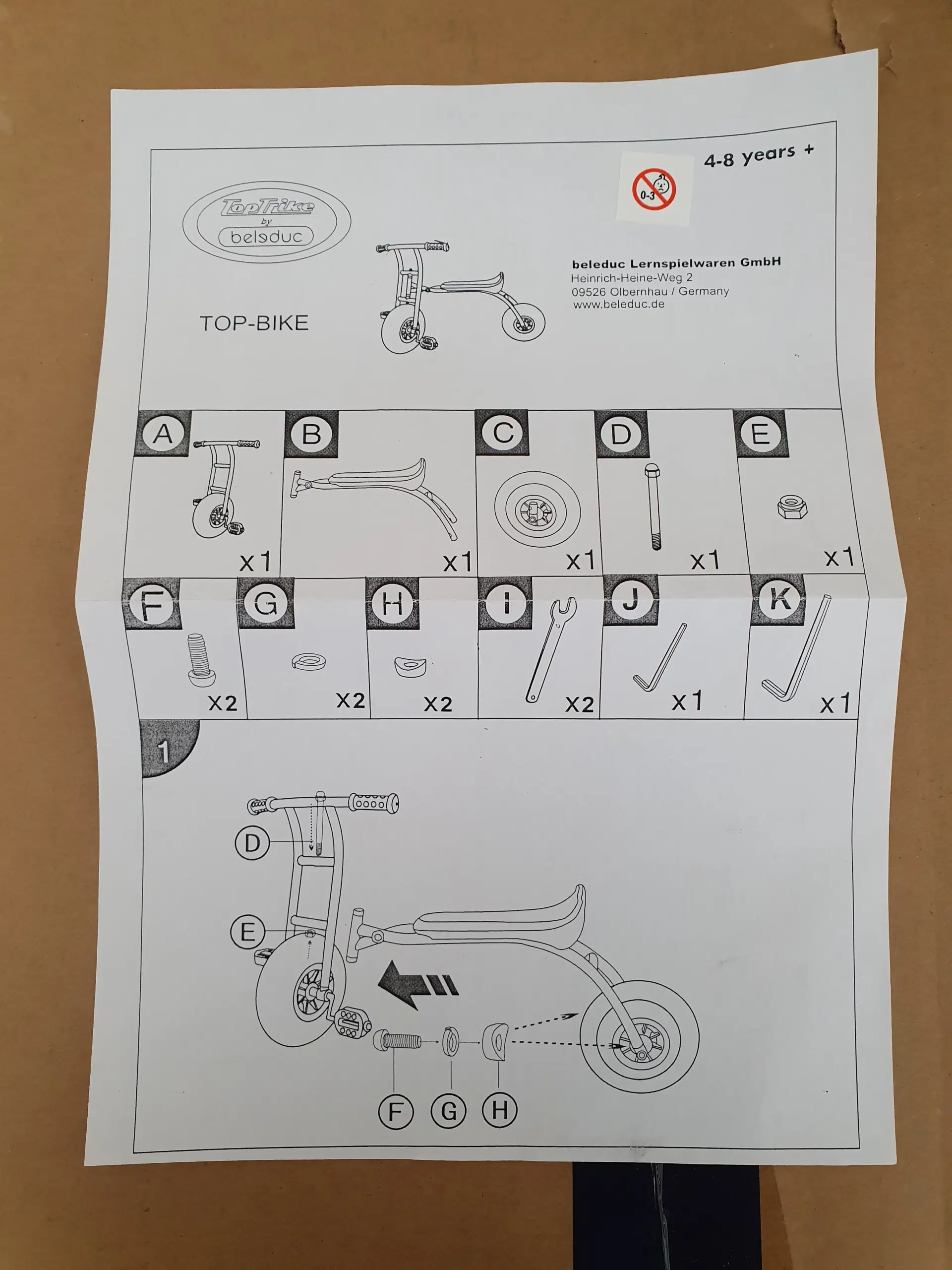 Beleduc toptrike Top bike børnecykel