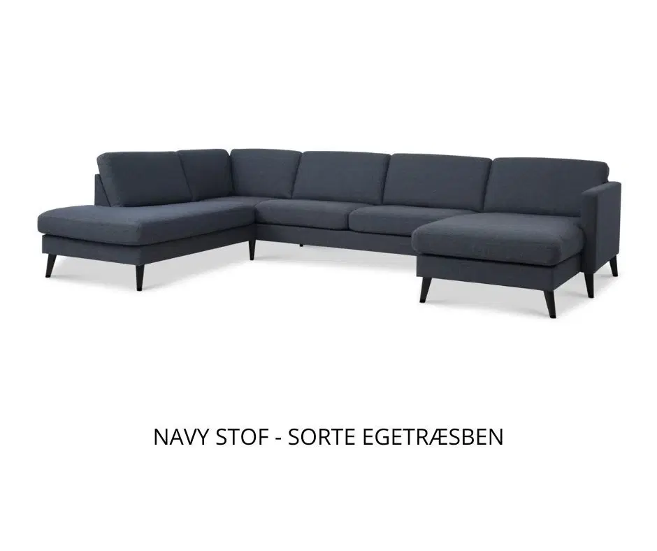 Ny u-sofa stof eller læder