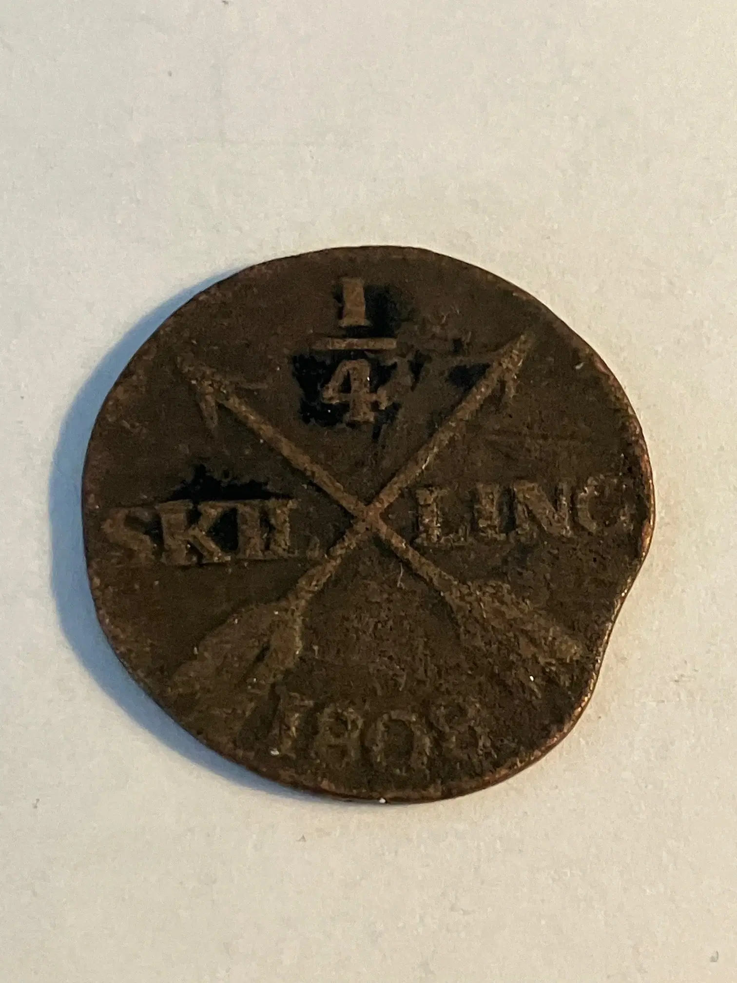 1/4 Skilling Sweden 1808