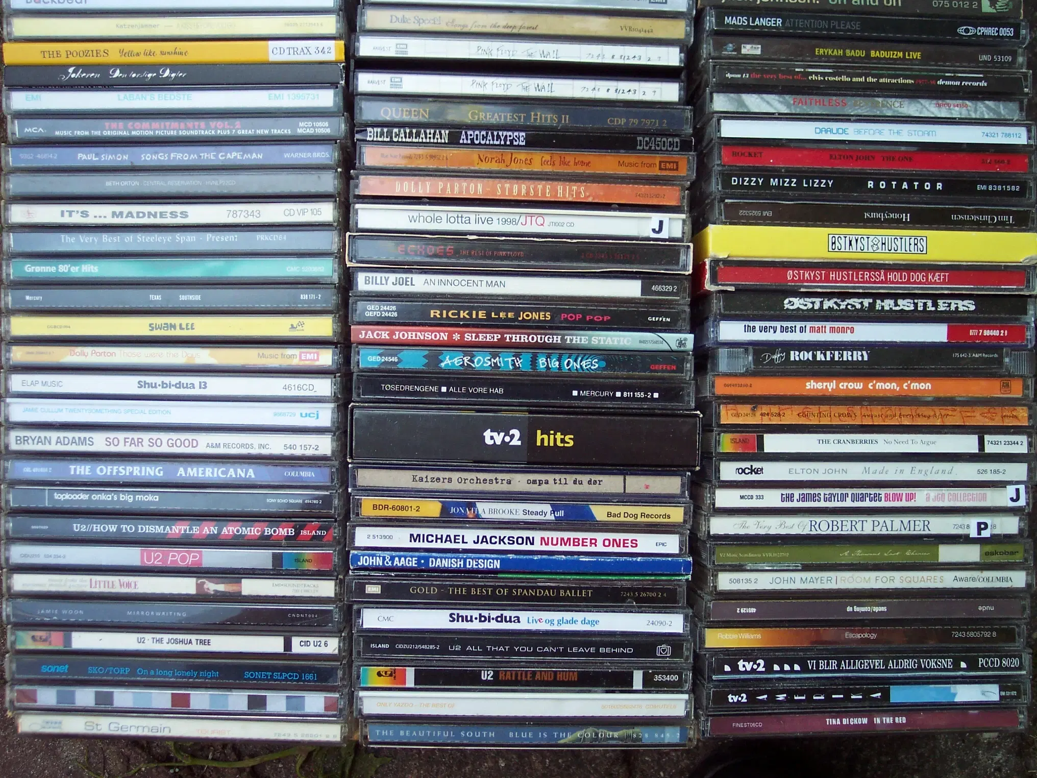 1000 POP/ROCK CDer sælges stykvis