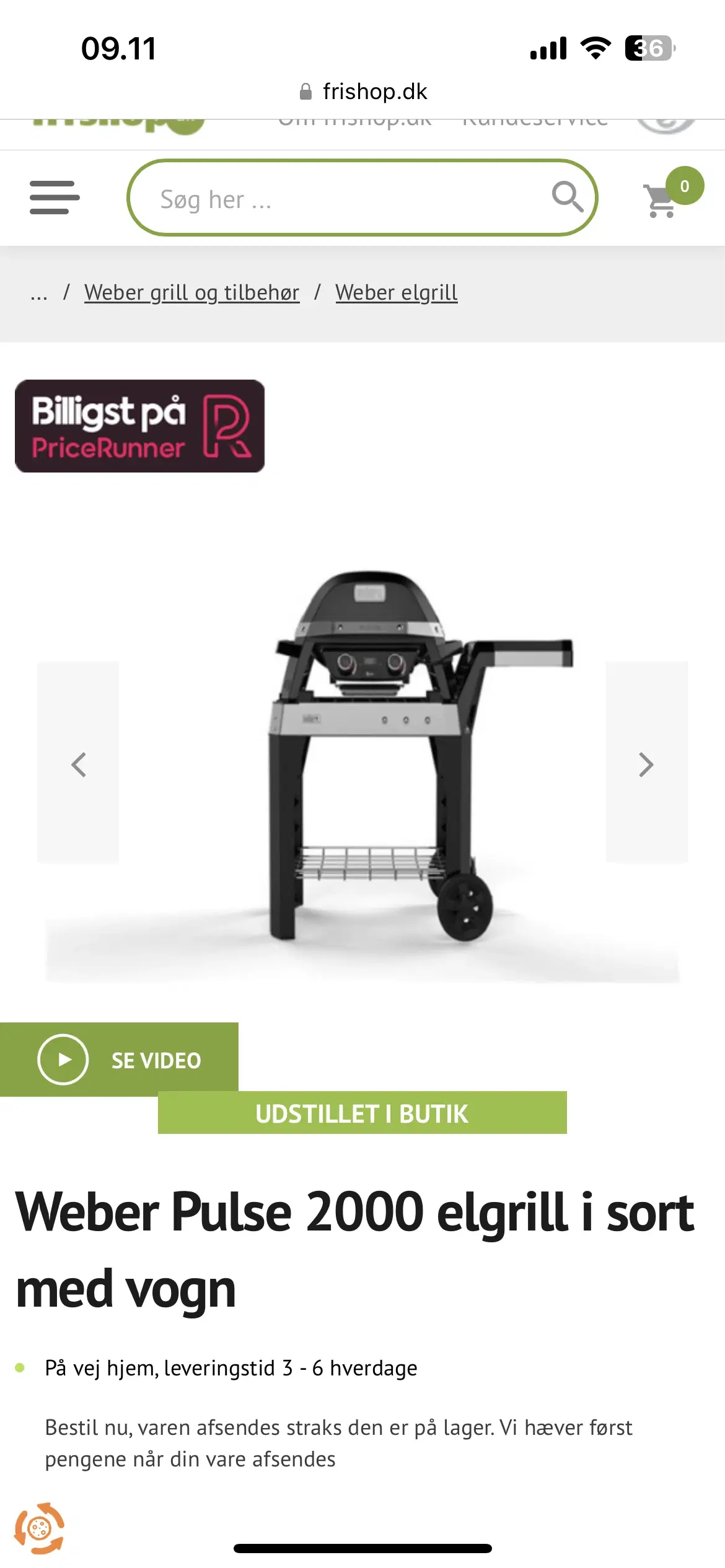 Søger Weber elgrill plus 2000