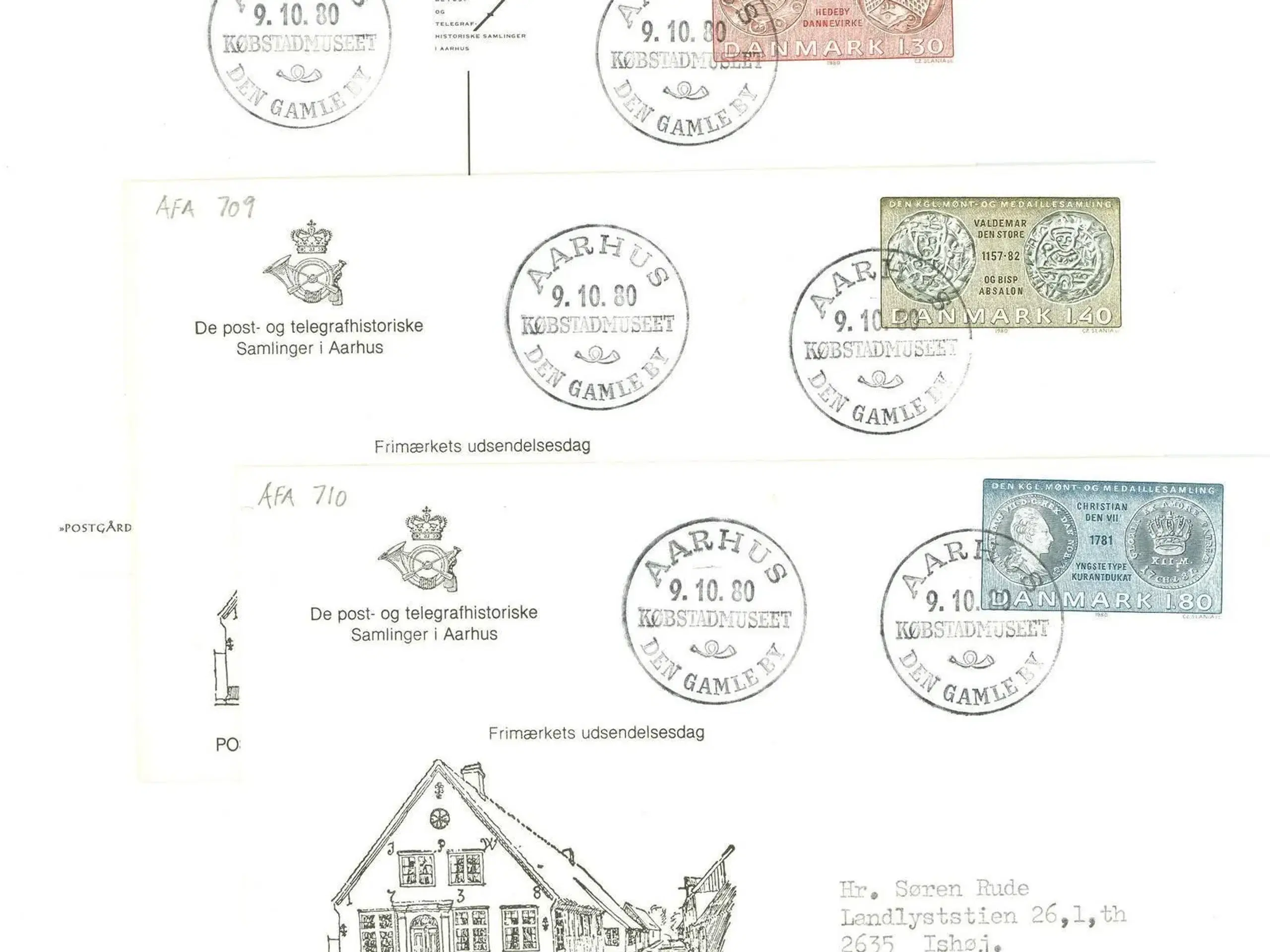 Danmark FDC fra 1980