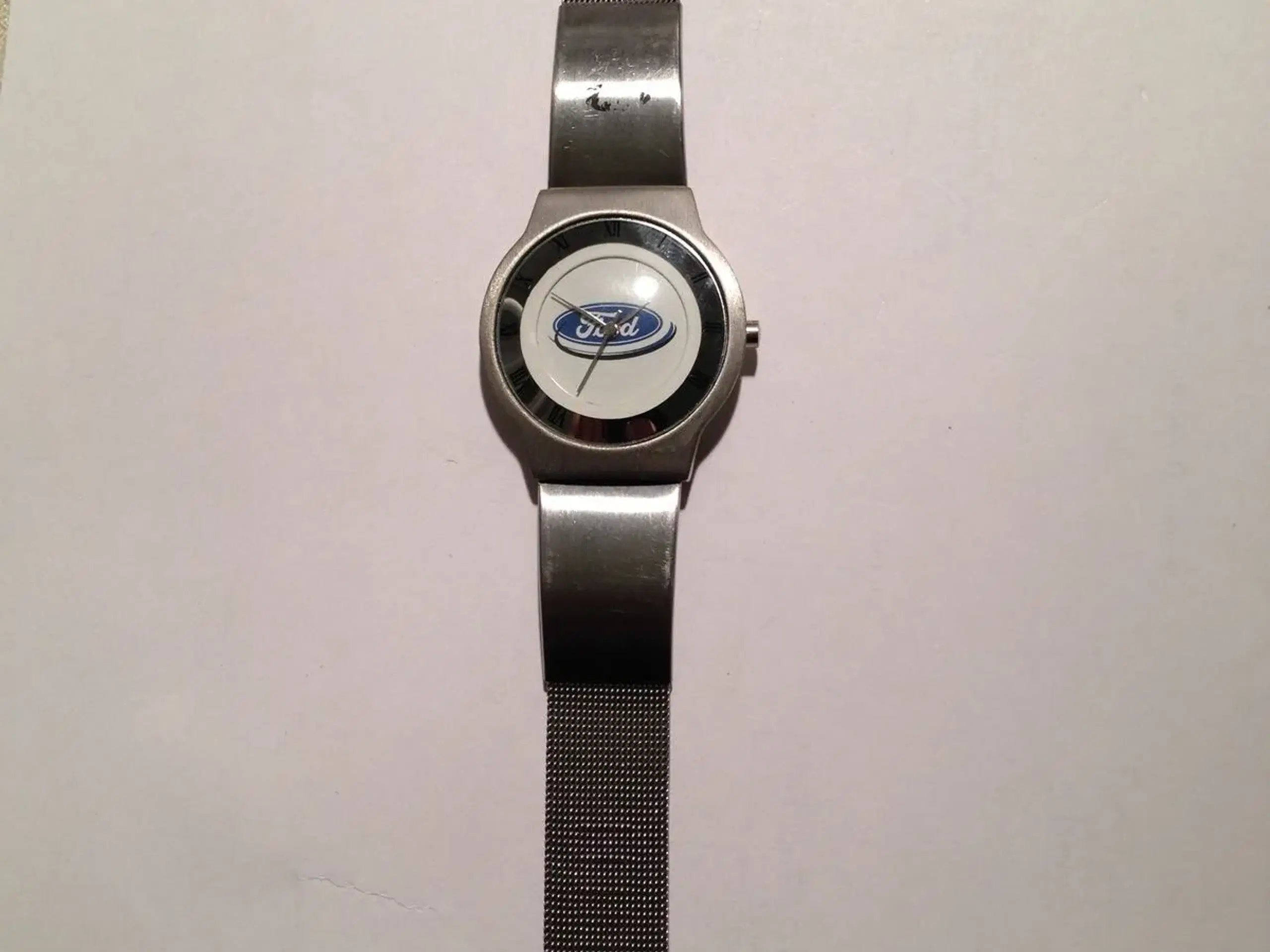 Ford logo i hvid skive måler: 34mm dia