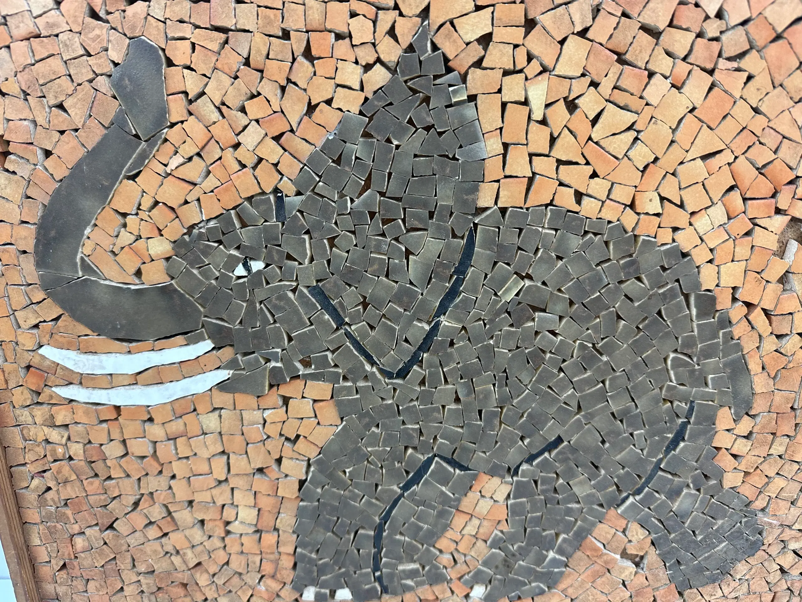 Retro mosaik Elefant