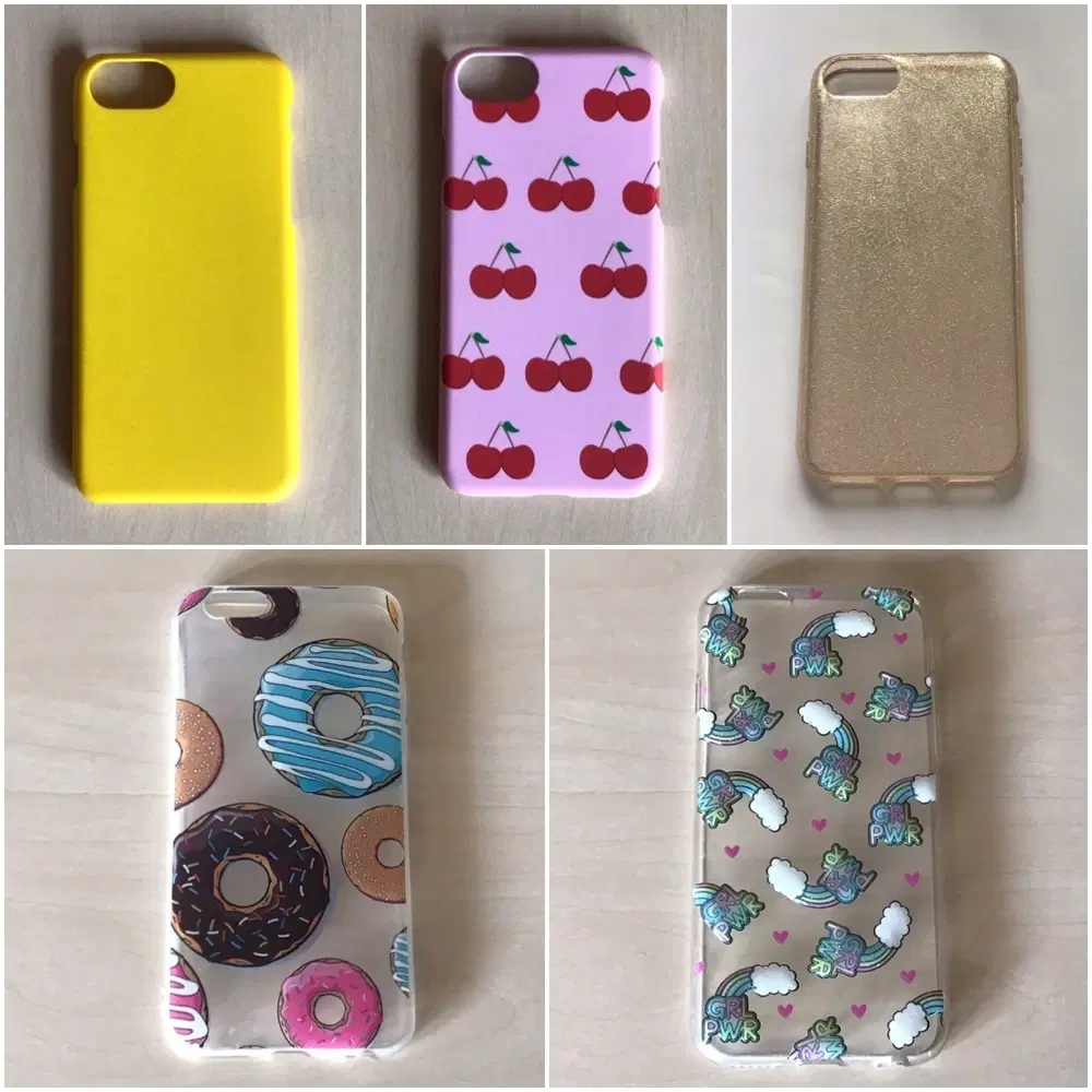 iPhone 6/7/8/SE covers - samlet 5 stk