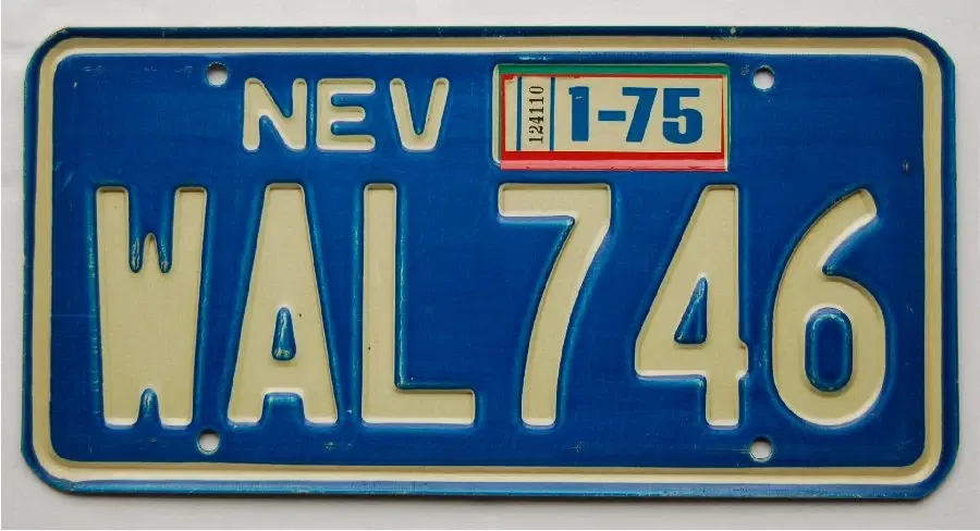 USA Original nummerplade  Nevada WAL746