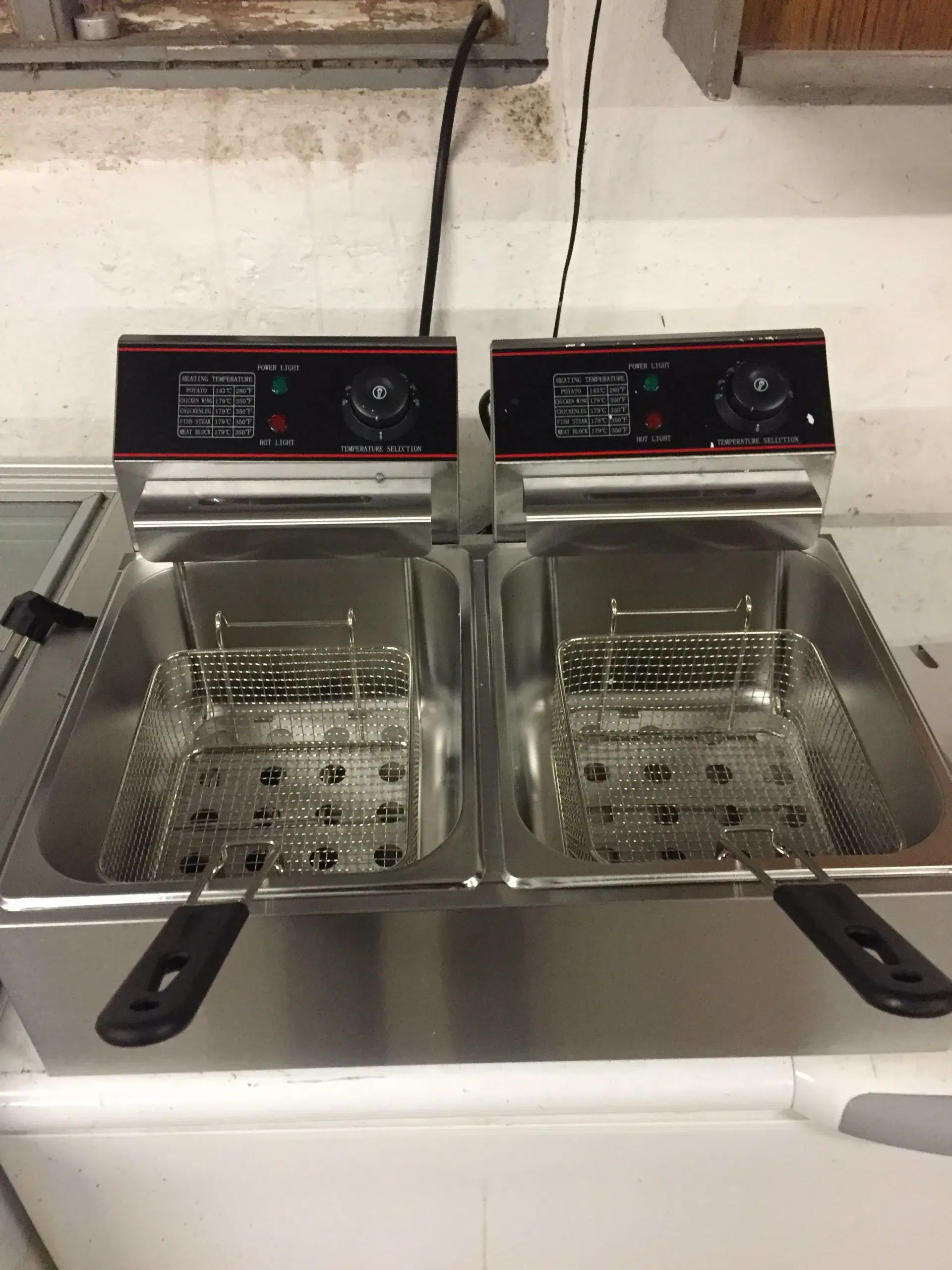 Dobbelt bord friture 2x2500 watt