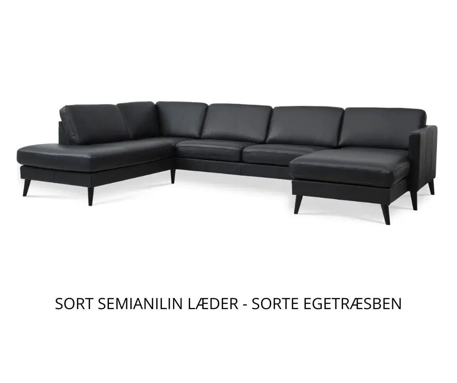 Ny u-sofa stof eller læder