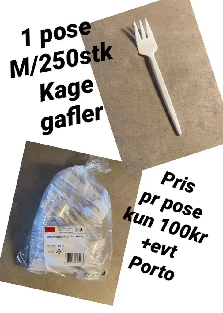 250 stk kagegafler i plast