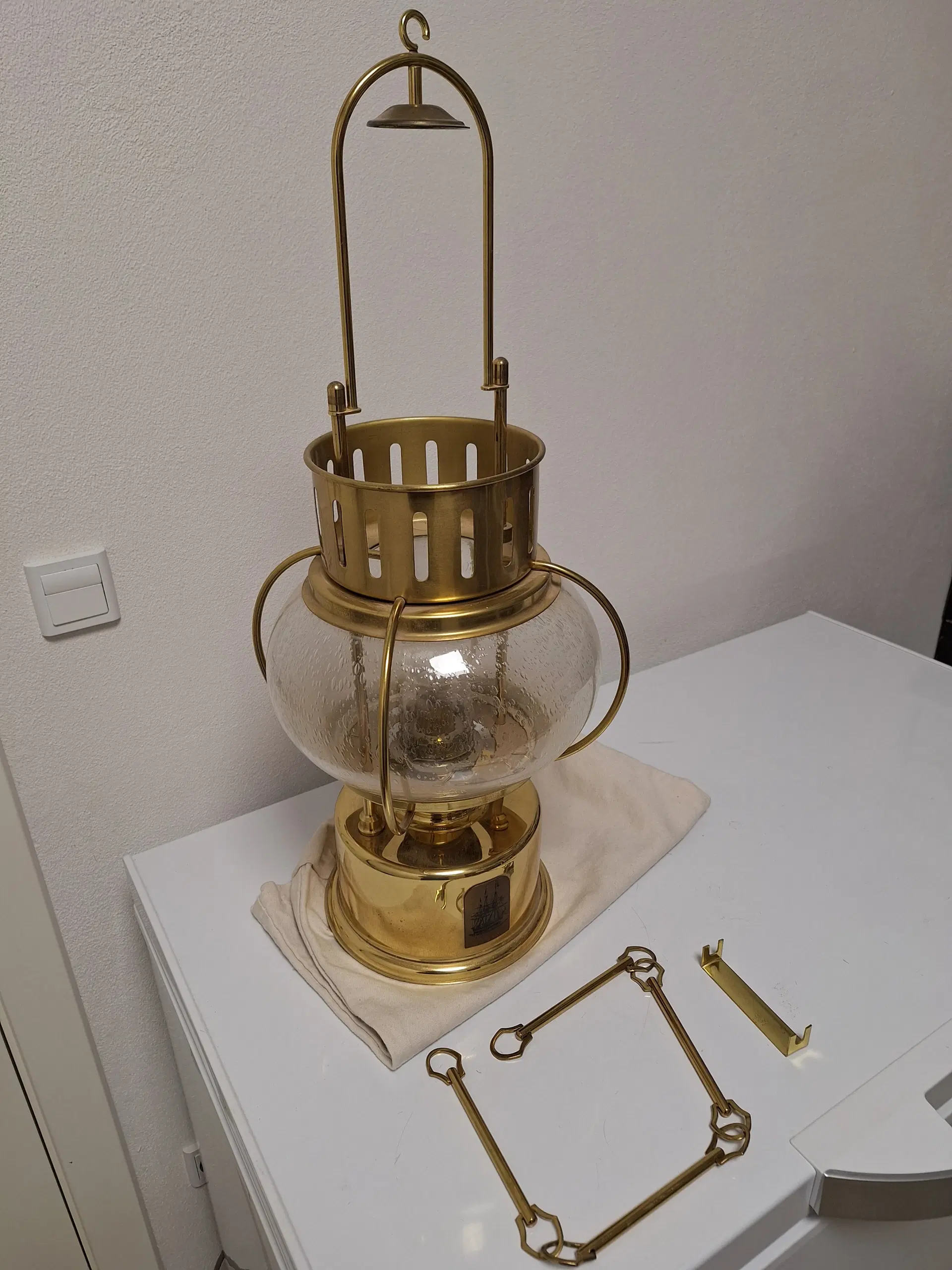 Fregatten Jylland Messing Lampe