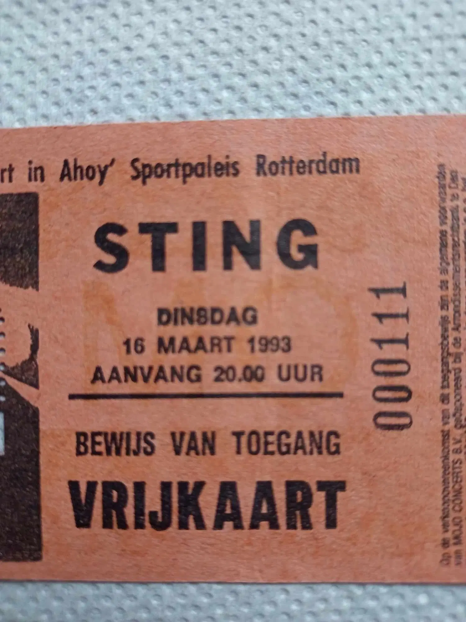 Originale koncertbilletter Sting og The Police