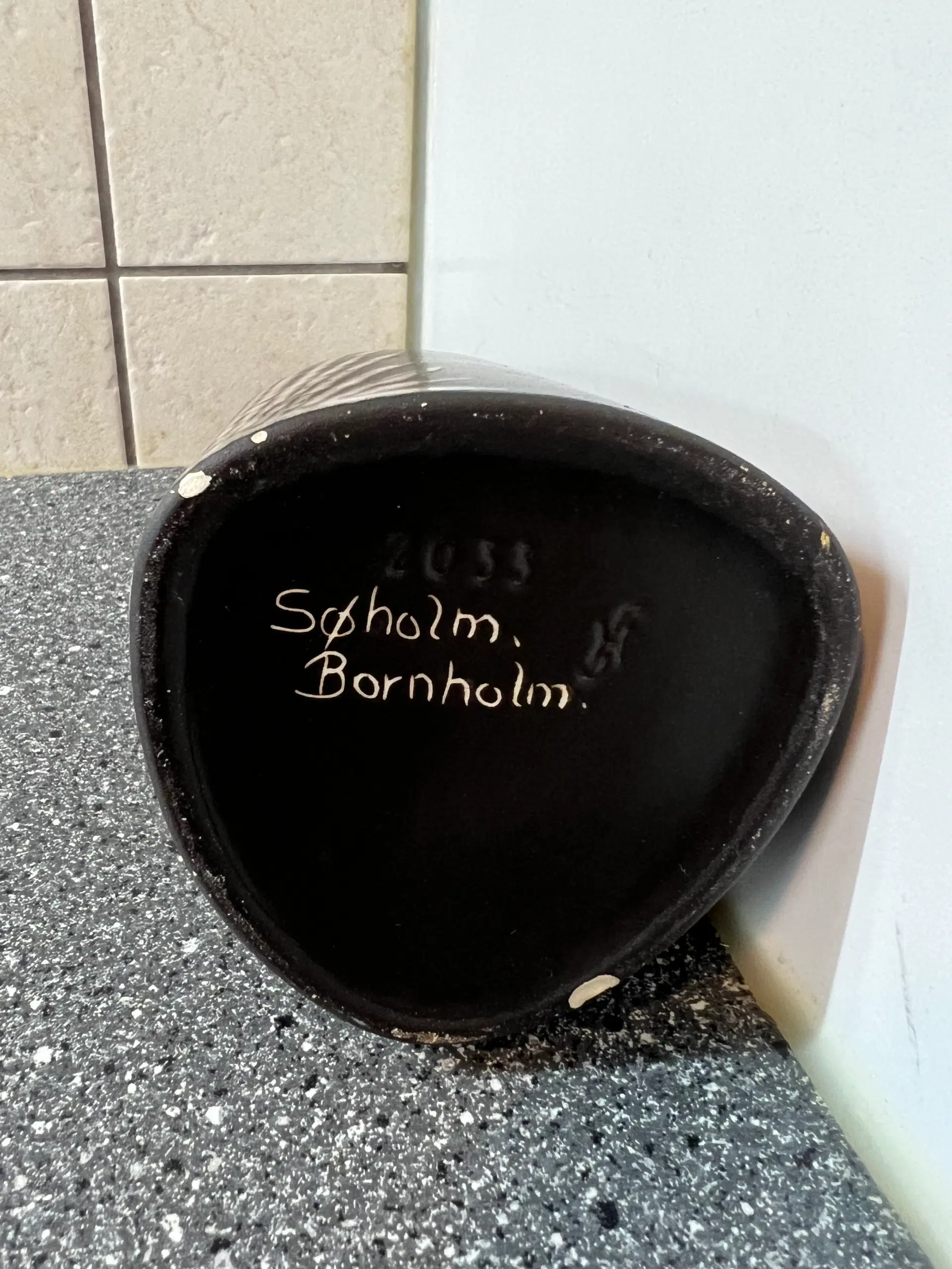 Søholm keramik sort vase
