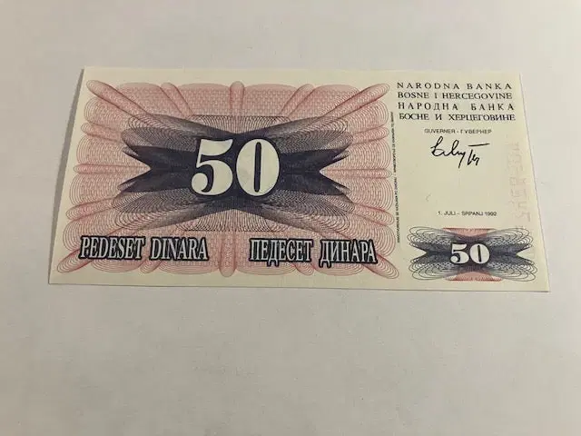 50 Dinar Bosnien  Herzegovina 1992