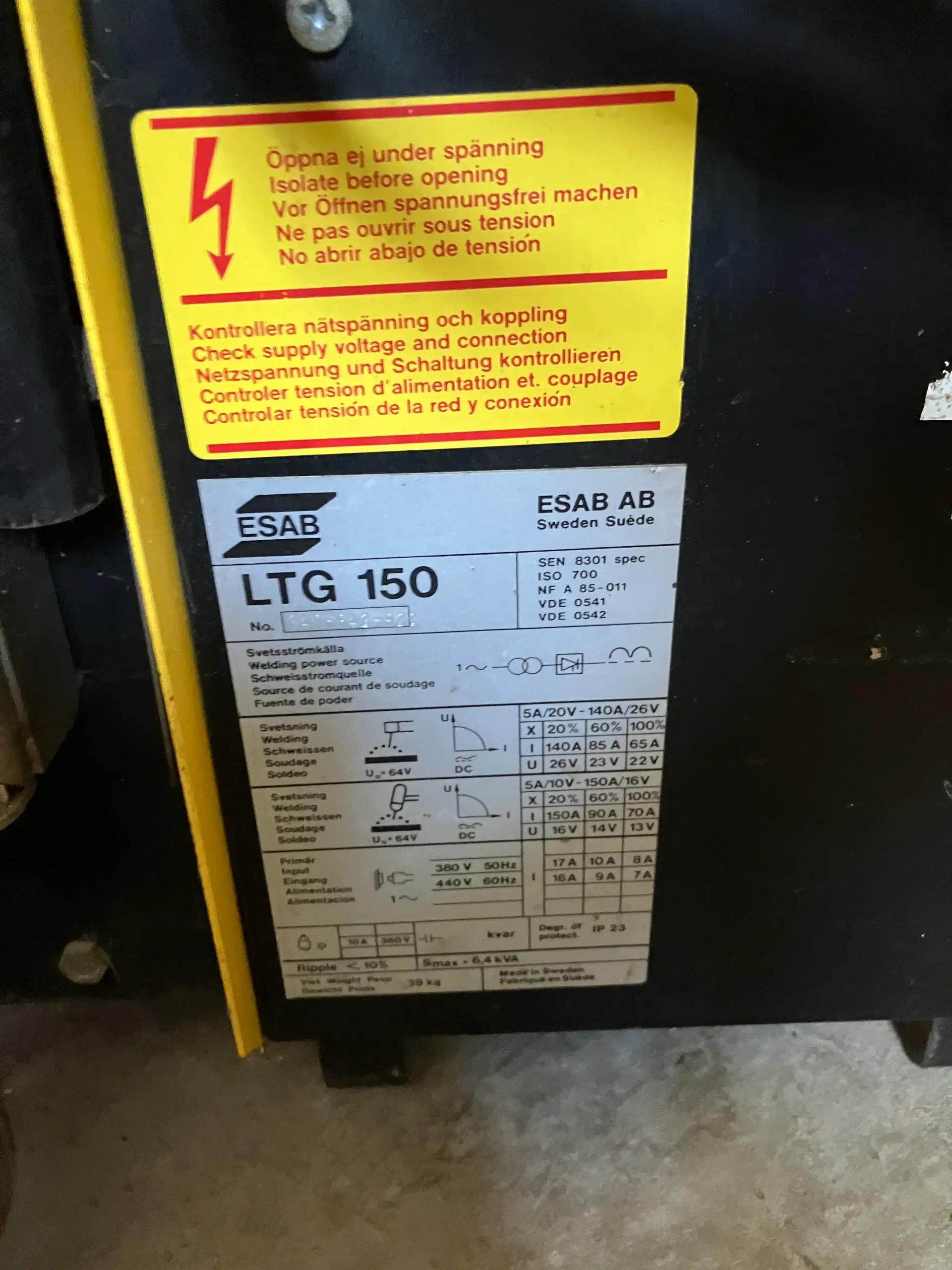 Tigsvejser ESAB LTG 150