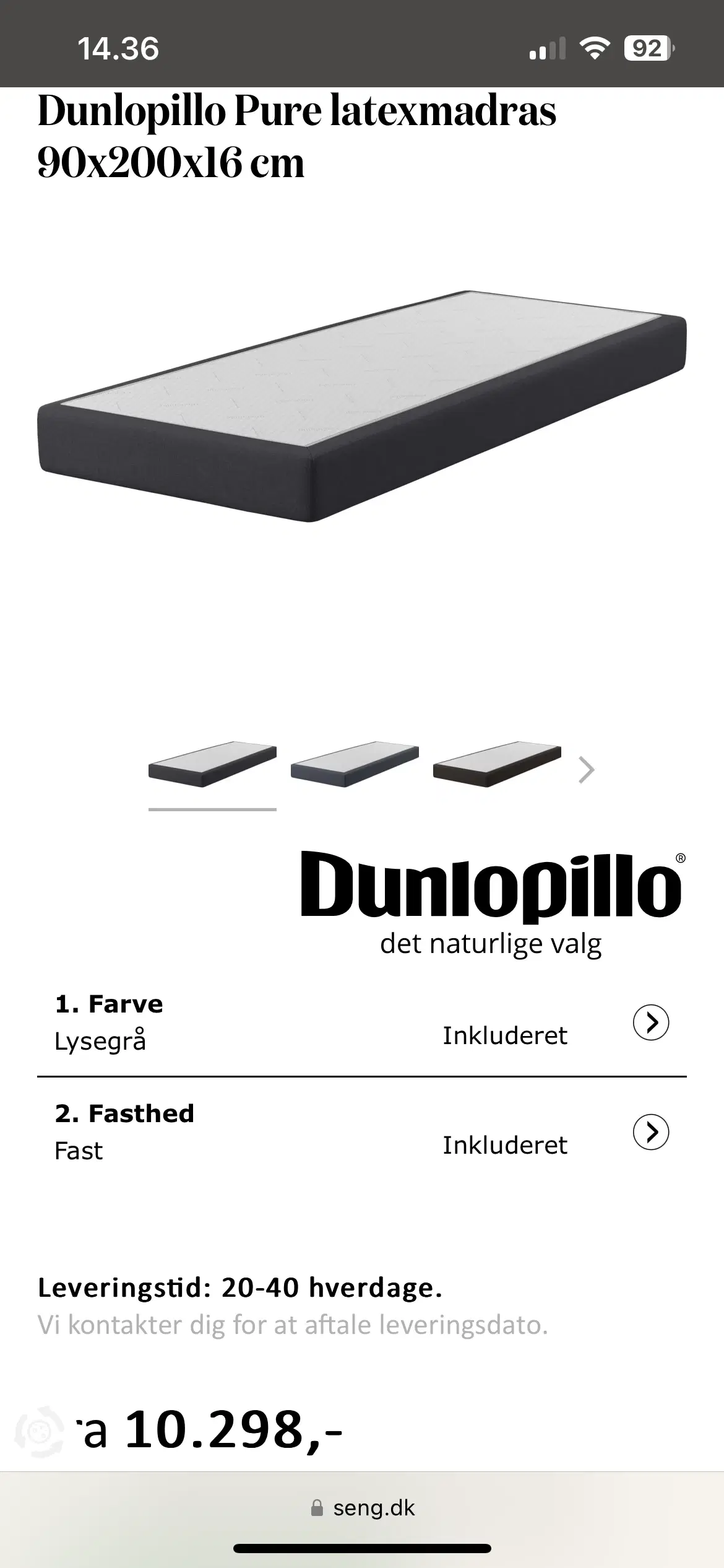 Dunlopillo madrasser og topmadrasser