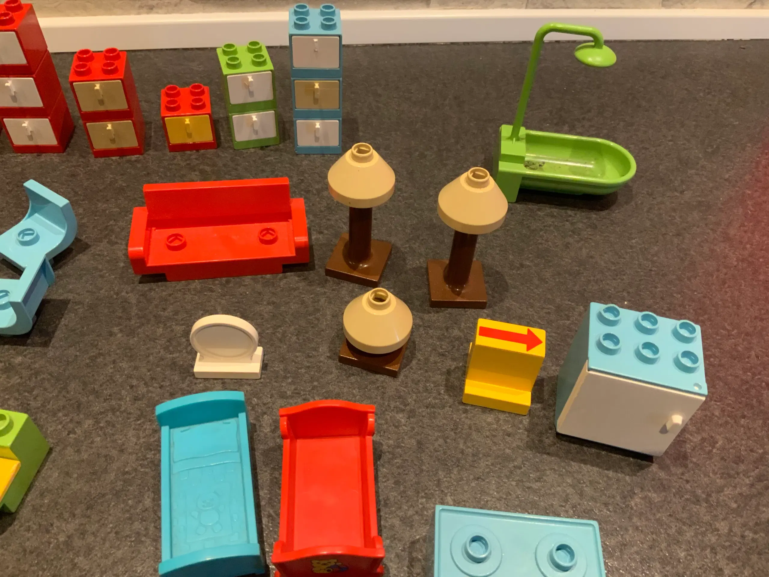 Retro lego duplo dukkehus møbler