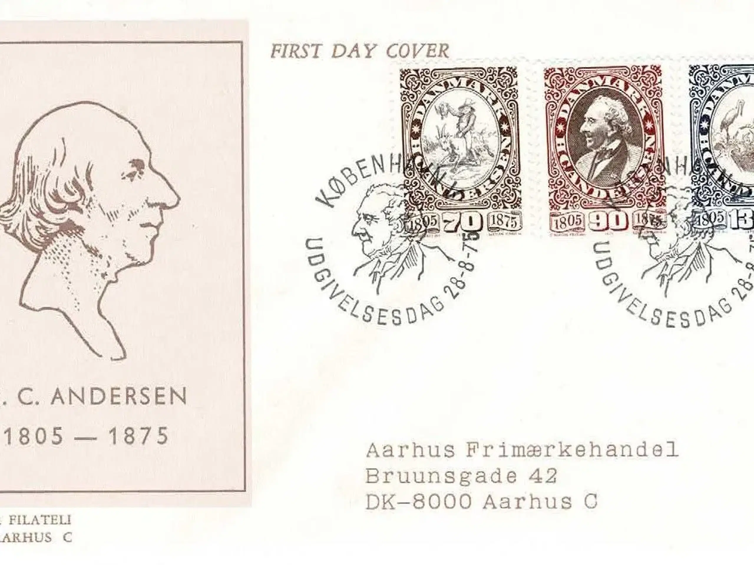 Danmark 1975 HC Andersen; Førstedagskuvert