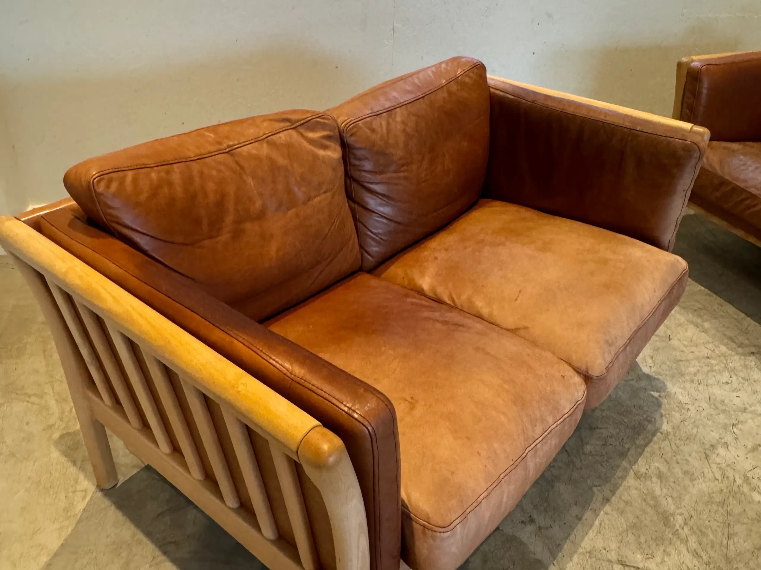 Læder Sofa 2 stk.