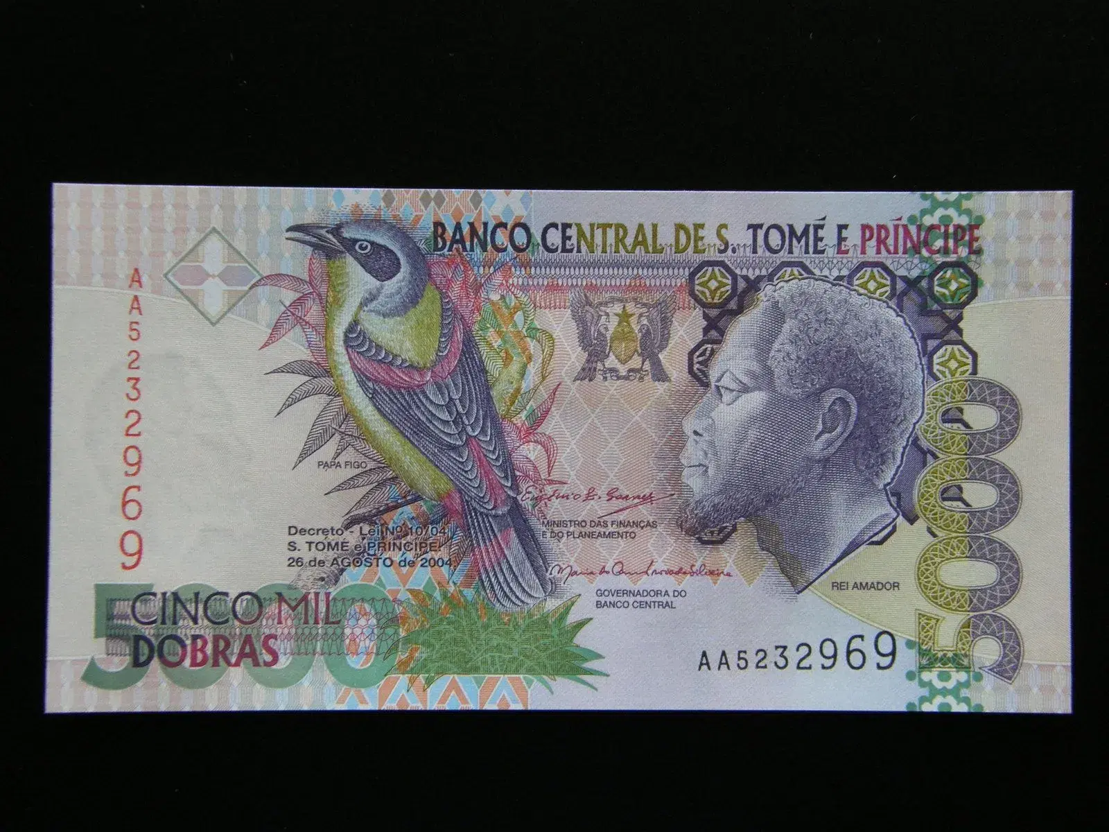 StThomas  Prince 5000 Dobras 2004 Unc