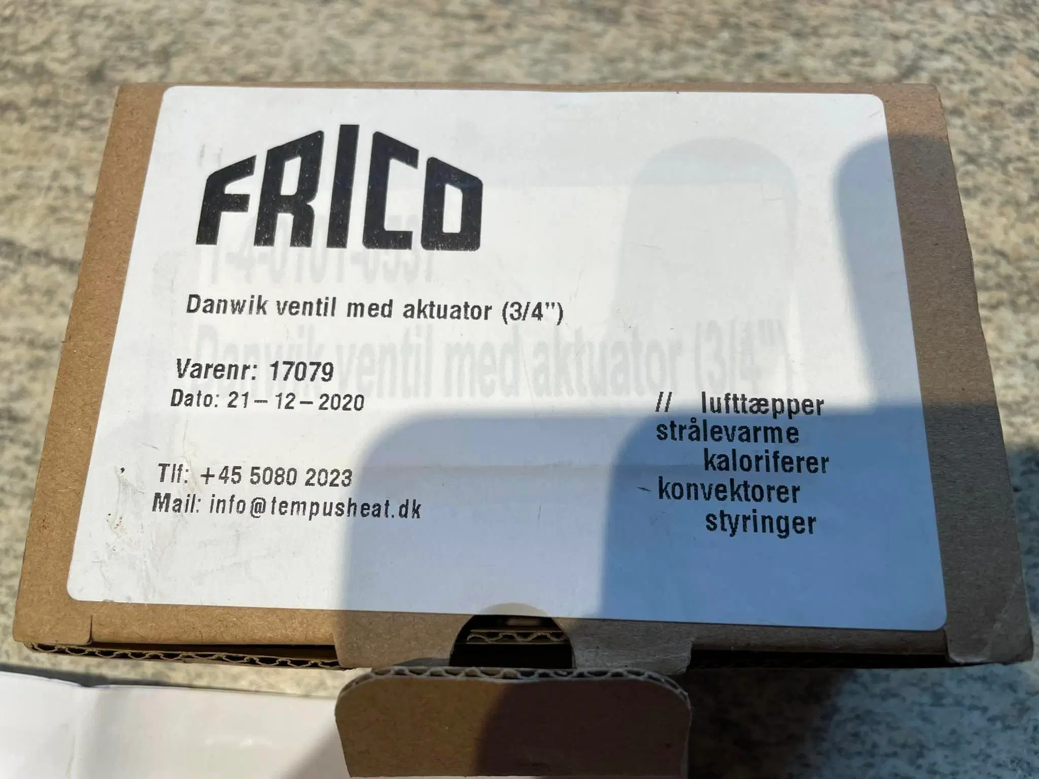 Frico ventil med aktuator