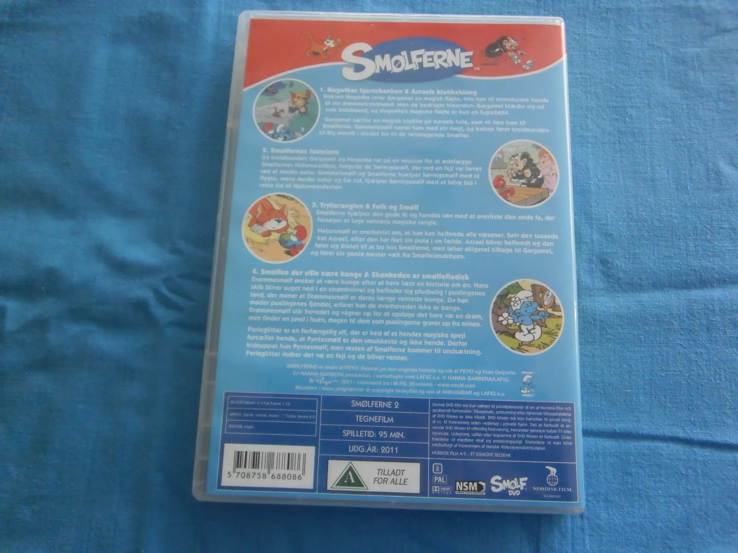 2 DVD`er  Smølferne 1+2 Tegnefilm