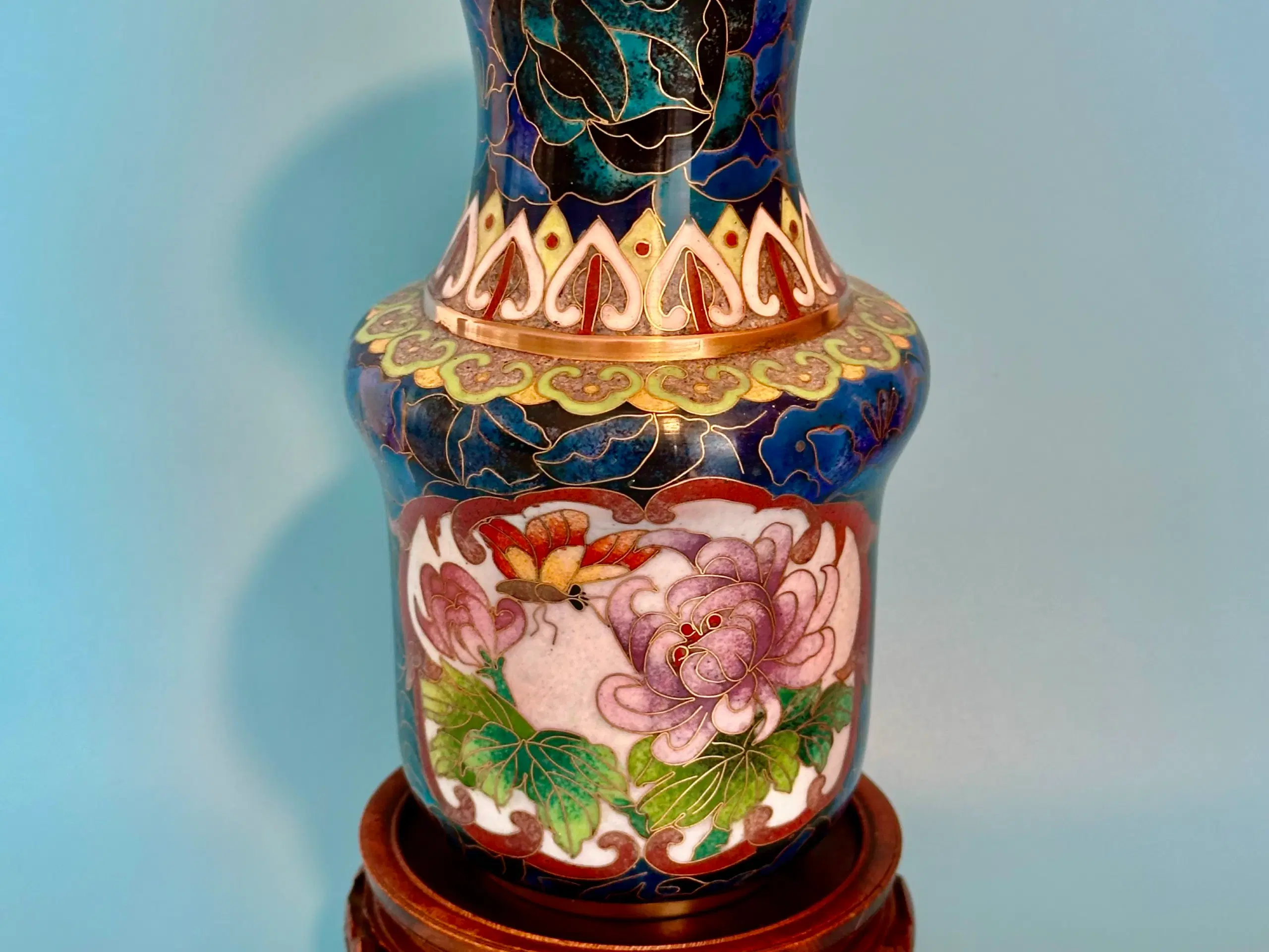 Antik CLOISONNE vase sælges