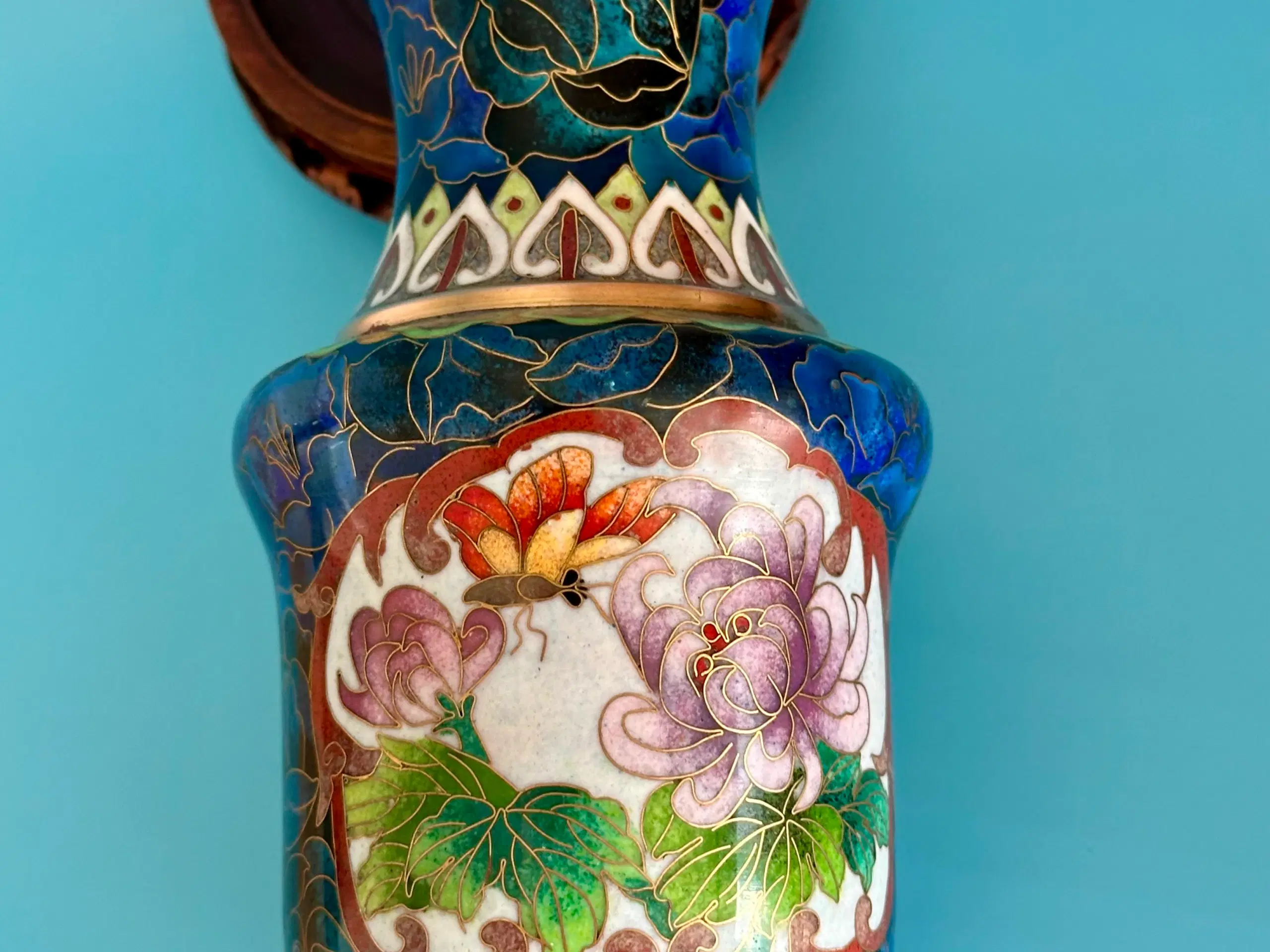 Antik CLOISONNE vase sælges