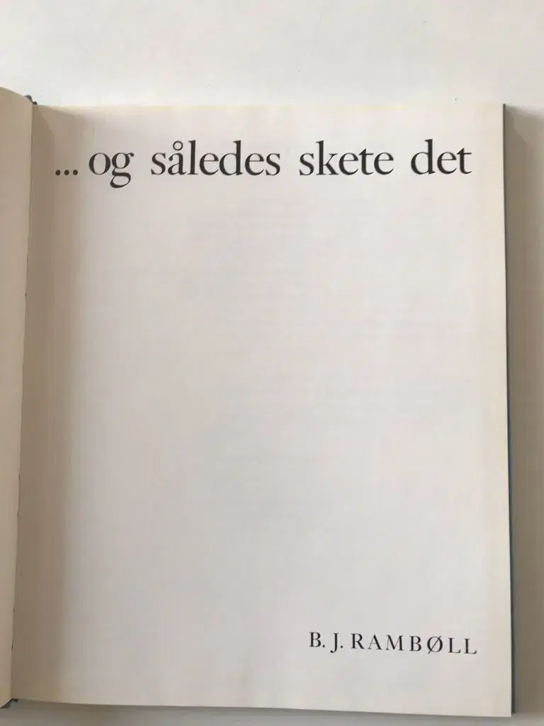 Således skete det