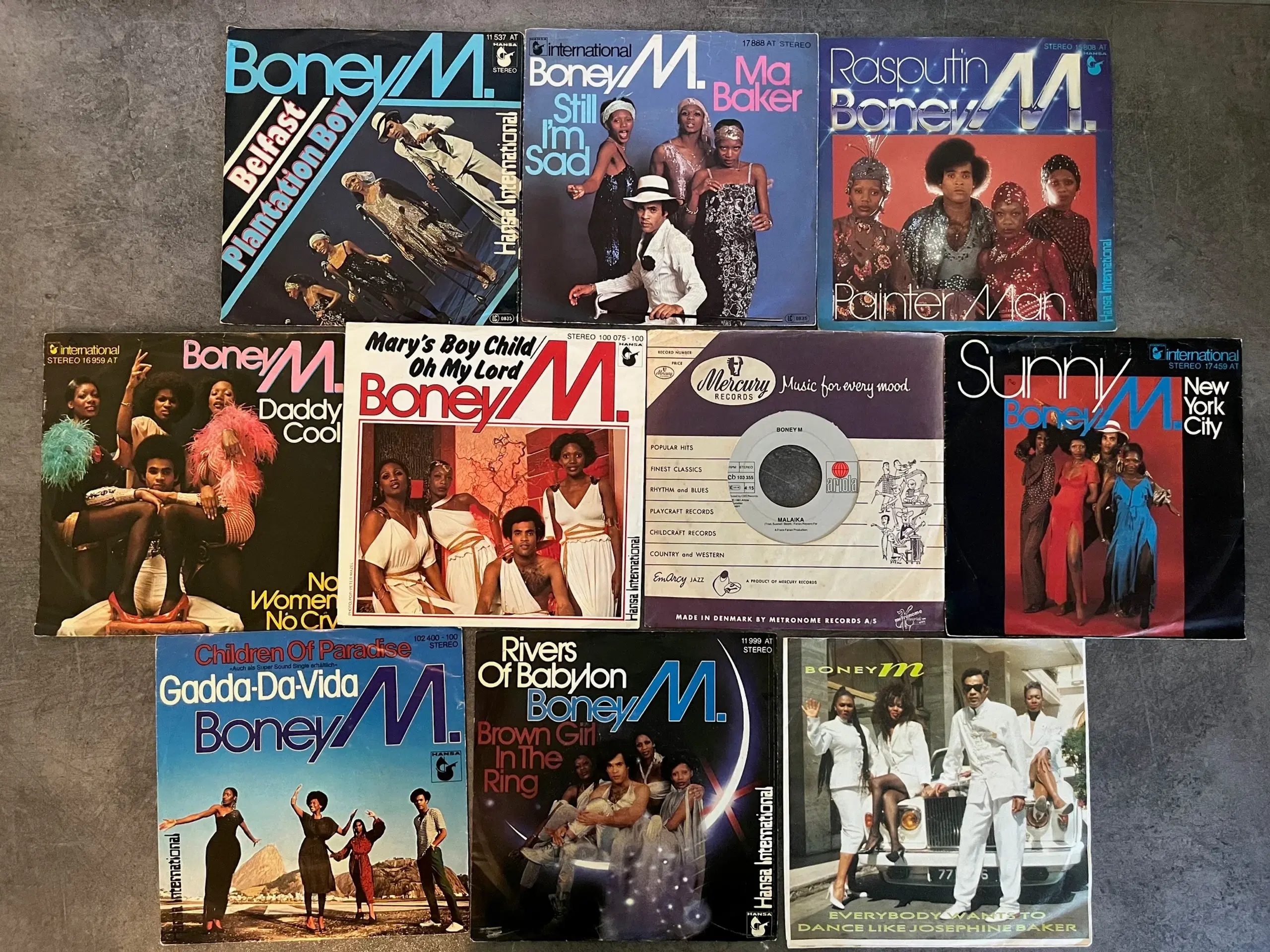 10 stk Boney M singler