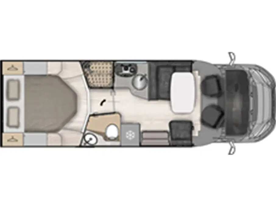 2023 - McLouis Mc4 879 G   160 cm bred dobbeltseng i midten bagerst som kan hæve/sænke