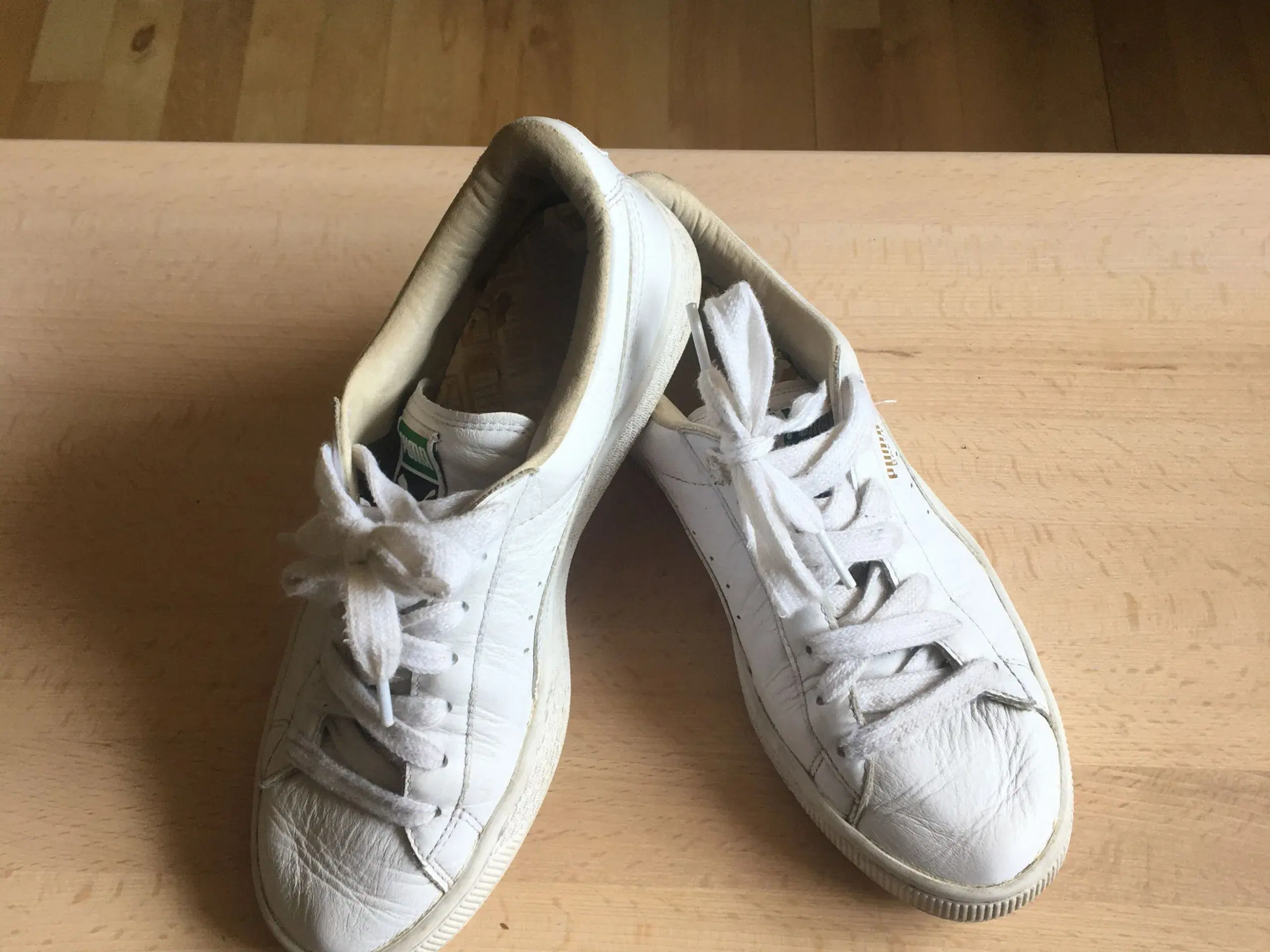 Hvid skind puma sko str 40