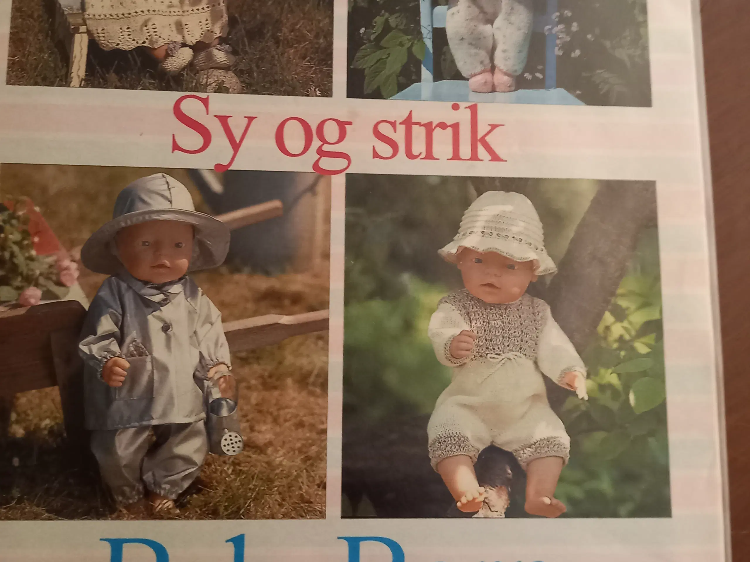 12 sider sy og strik til Baby Born