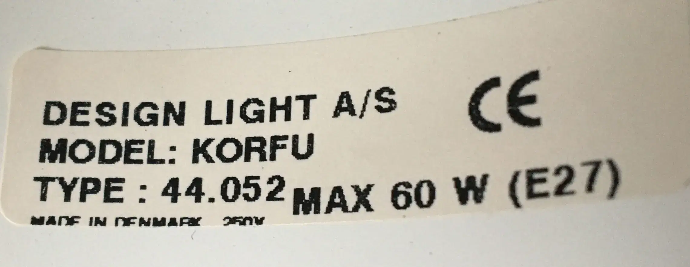 Bordlampe Design Light Model Korfu Type 44052