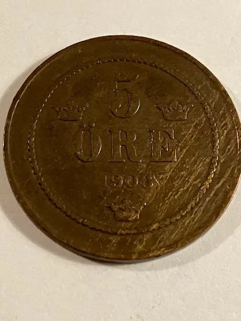 5 øre 1906 Sverige