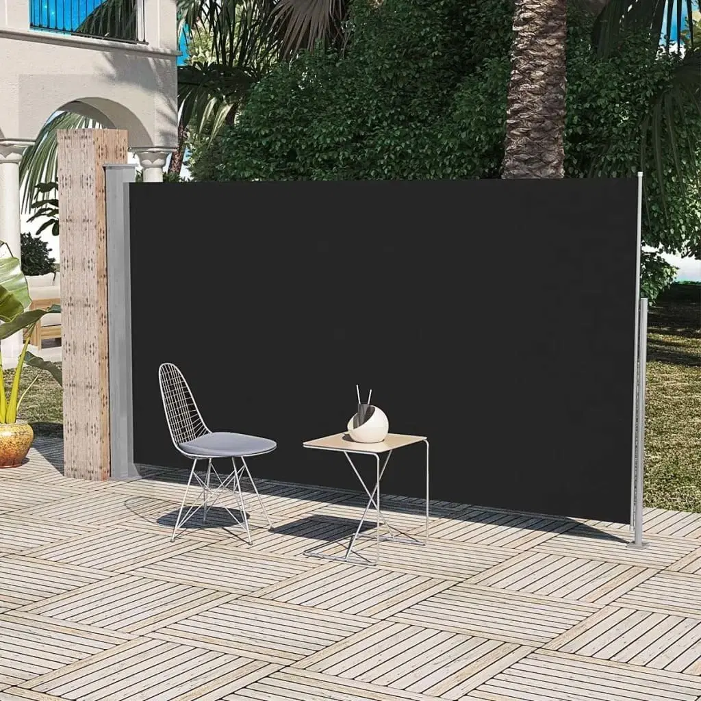 Sidemarkise til terrasse 160x300 cm sort