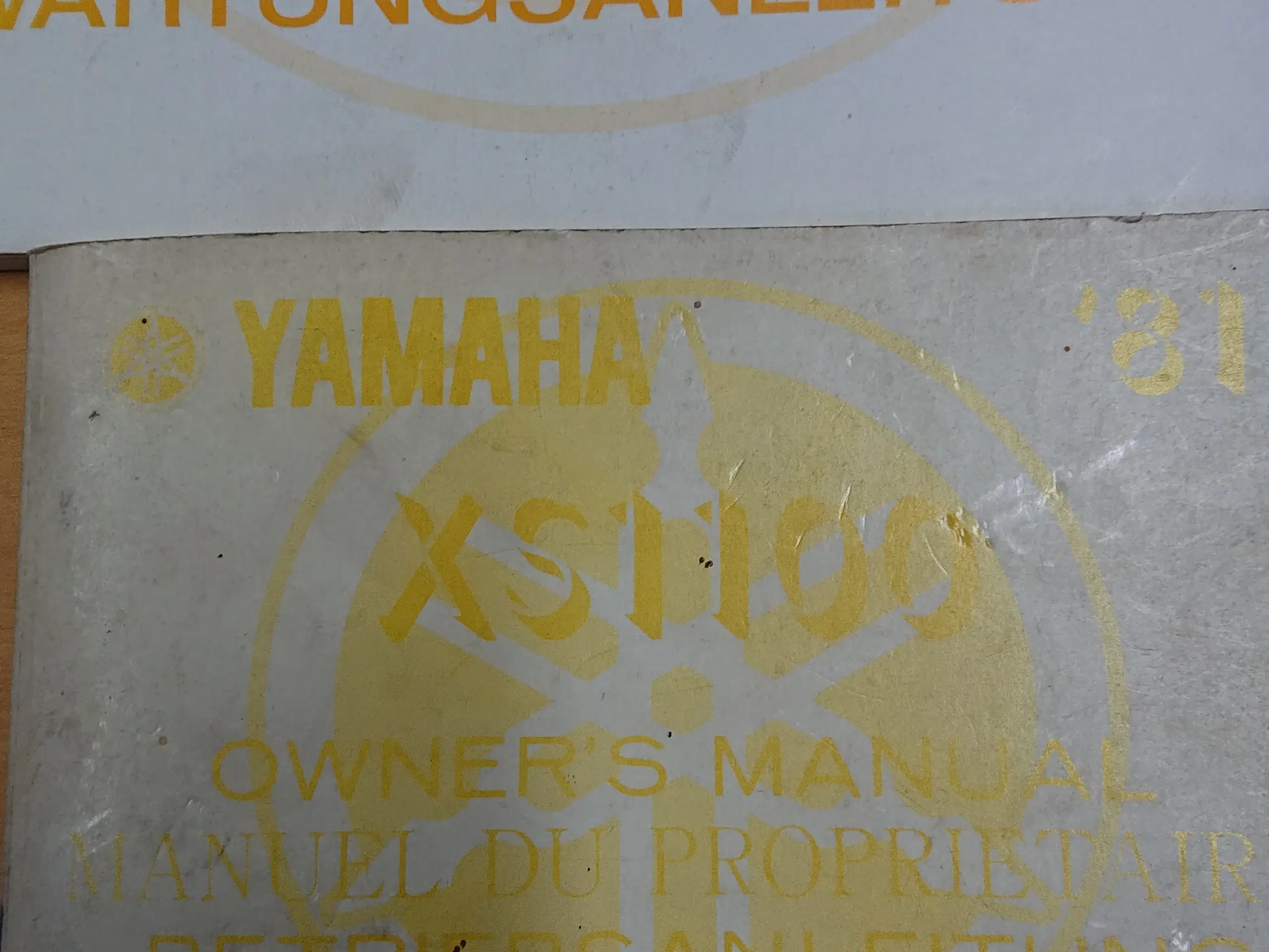 services manual Yamaha XS100S+owners book