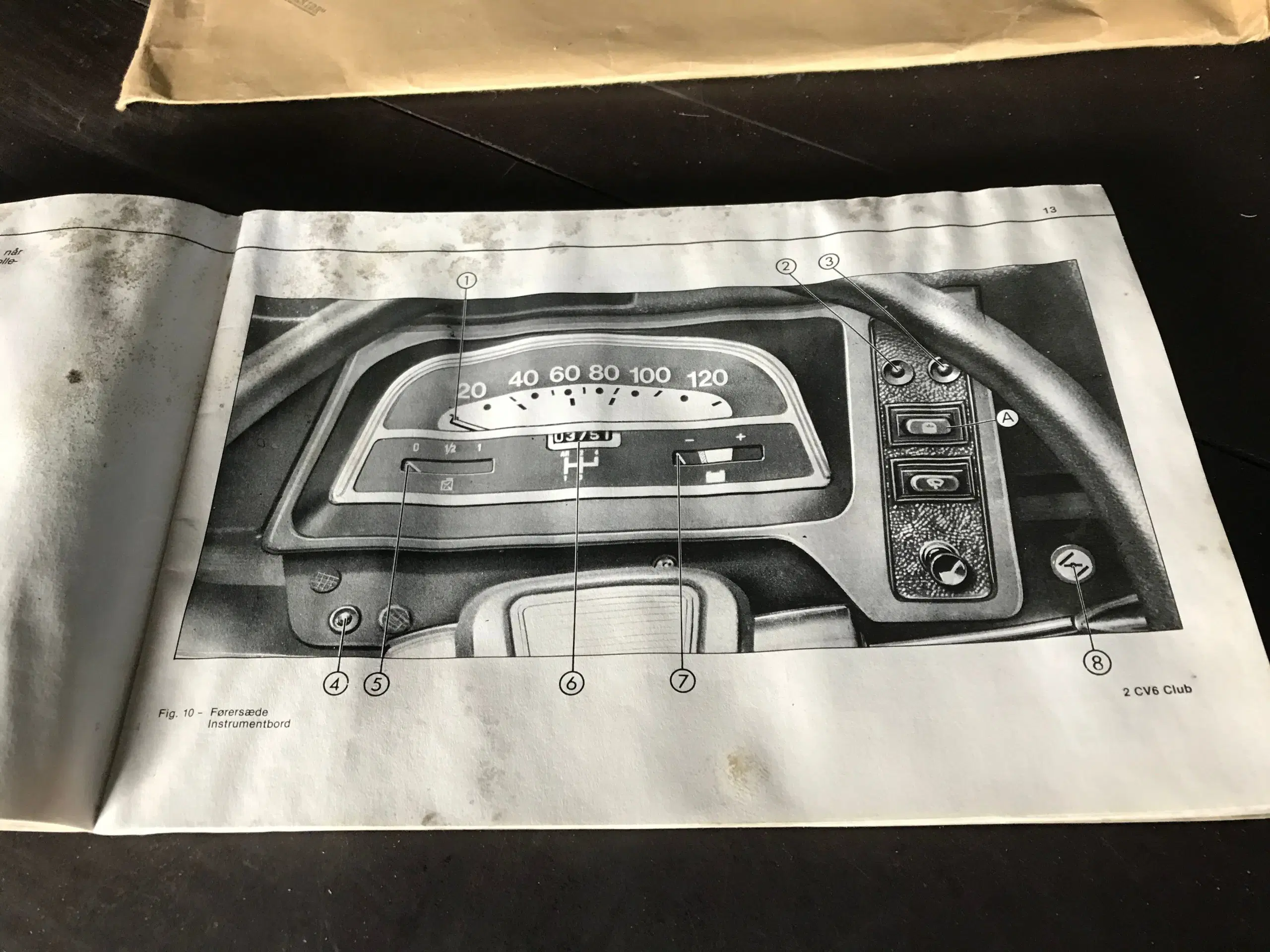 Instruktionsbog til Citroën 2 cv 6 club