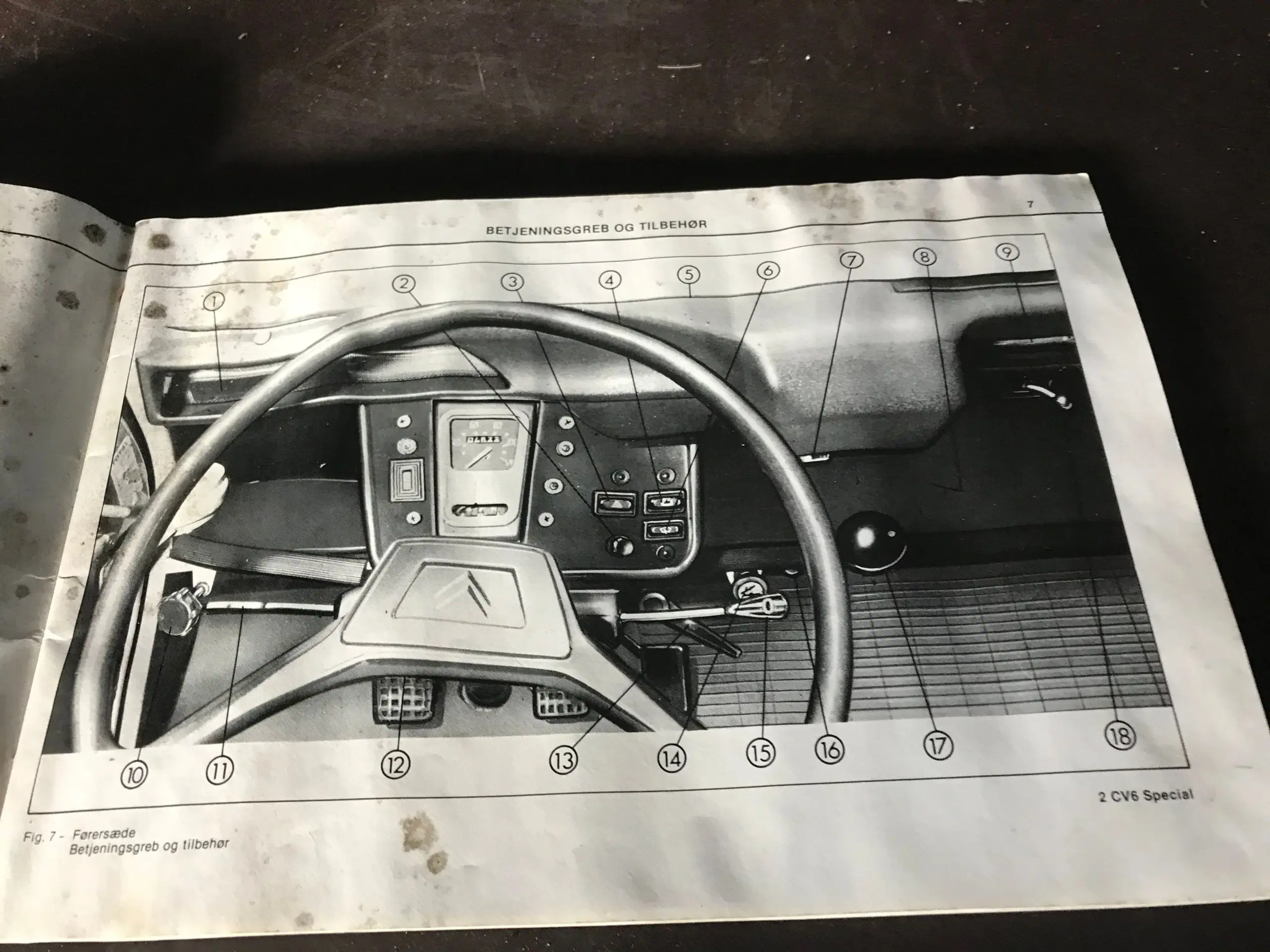 Instruktionsbog til Citroën 2 cv 6 club