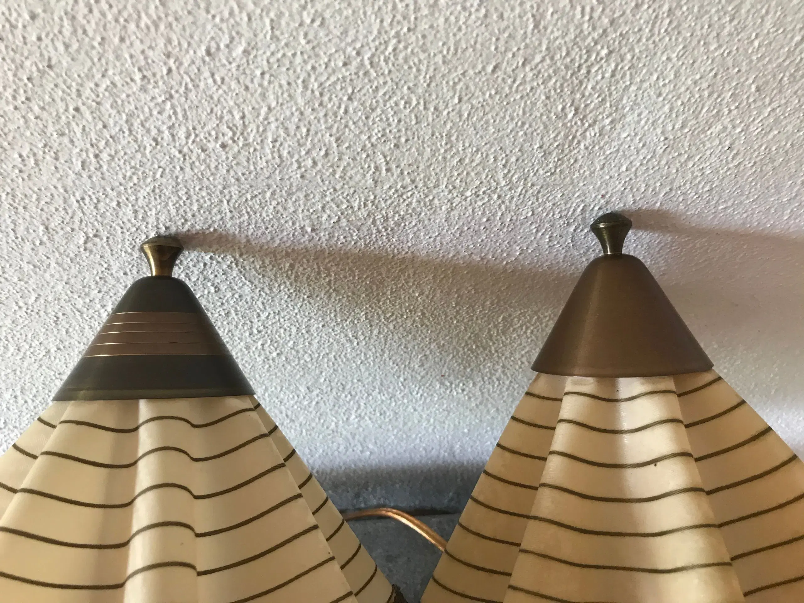 2 stk Messing væglamper (retro)