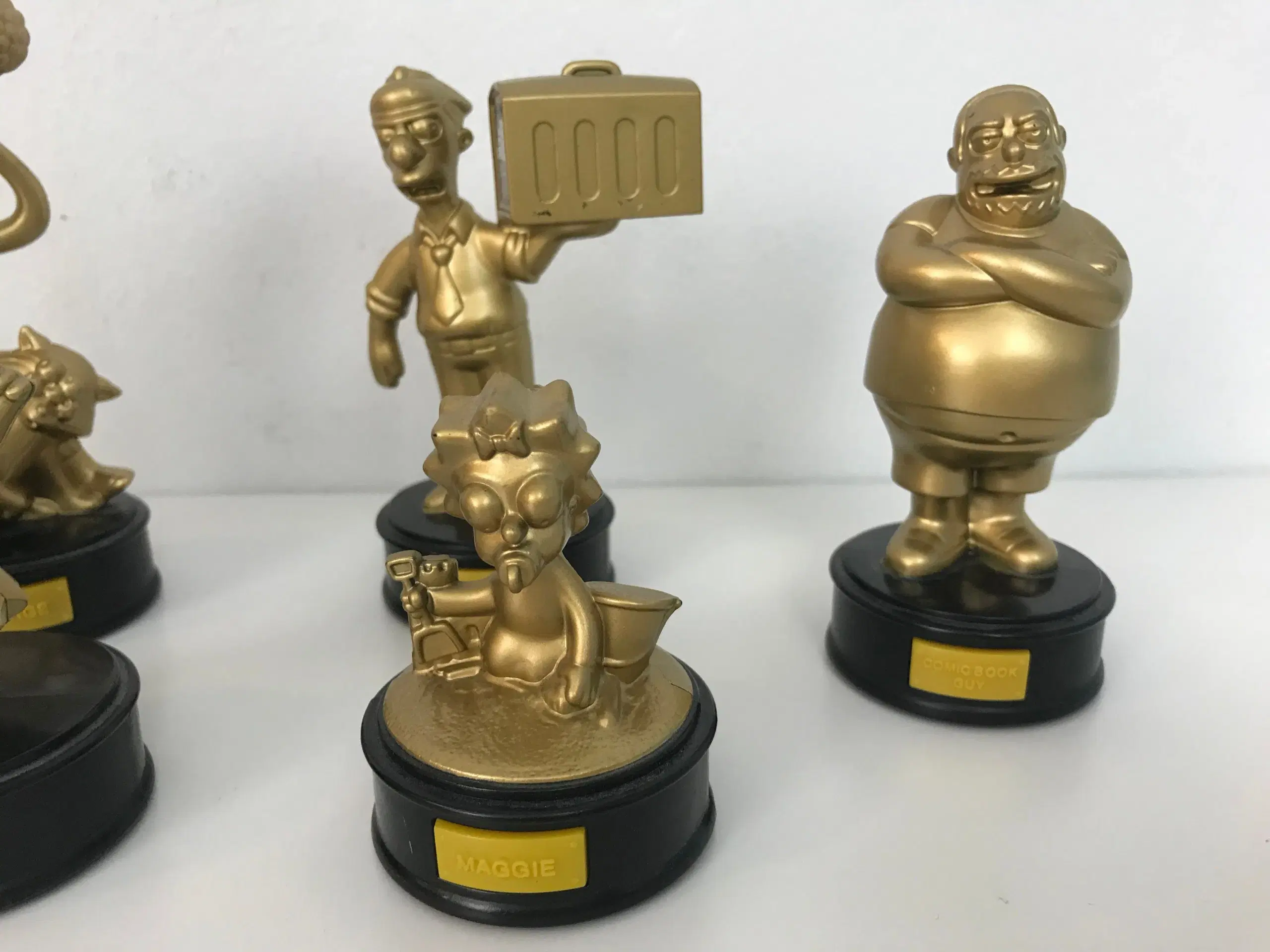 6 stk Simpsons 'guld' samlefigurer (BK 2007)