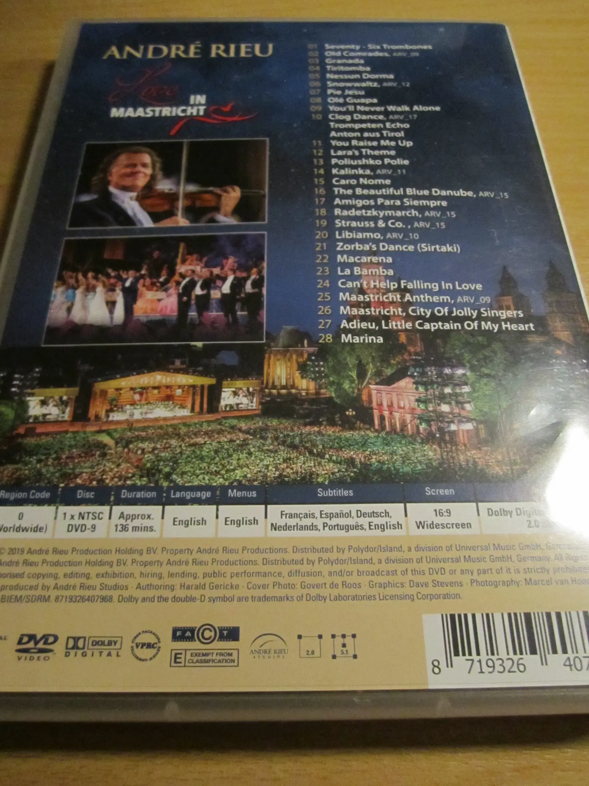 ANDRE RIEU Love in Maastricht DVD