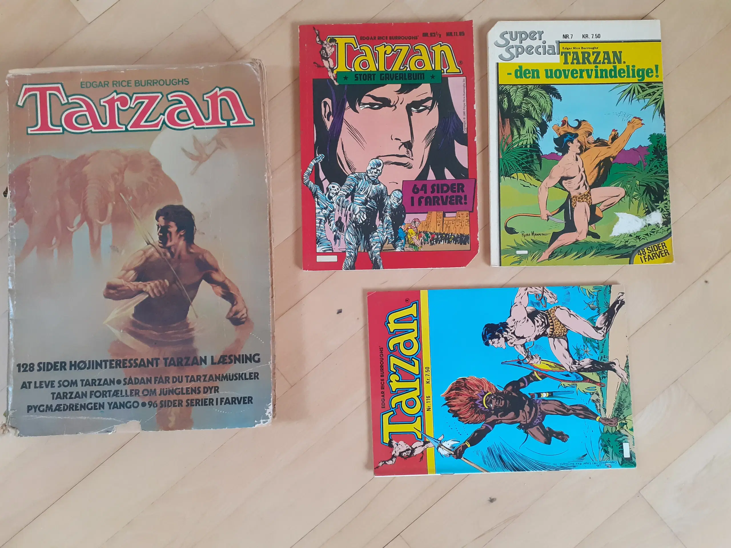 Tegneserier. Tarzan, Edderkoppen, Superman, YANKEE