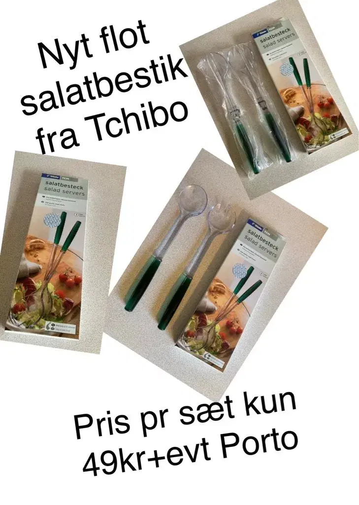 1 NYT sæt salatbestik fra Tchibo