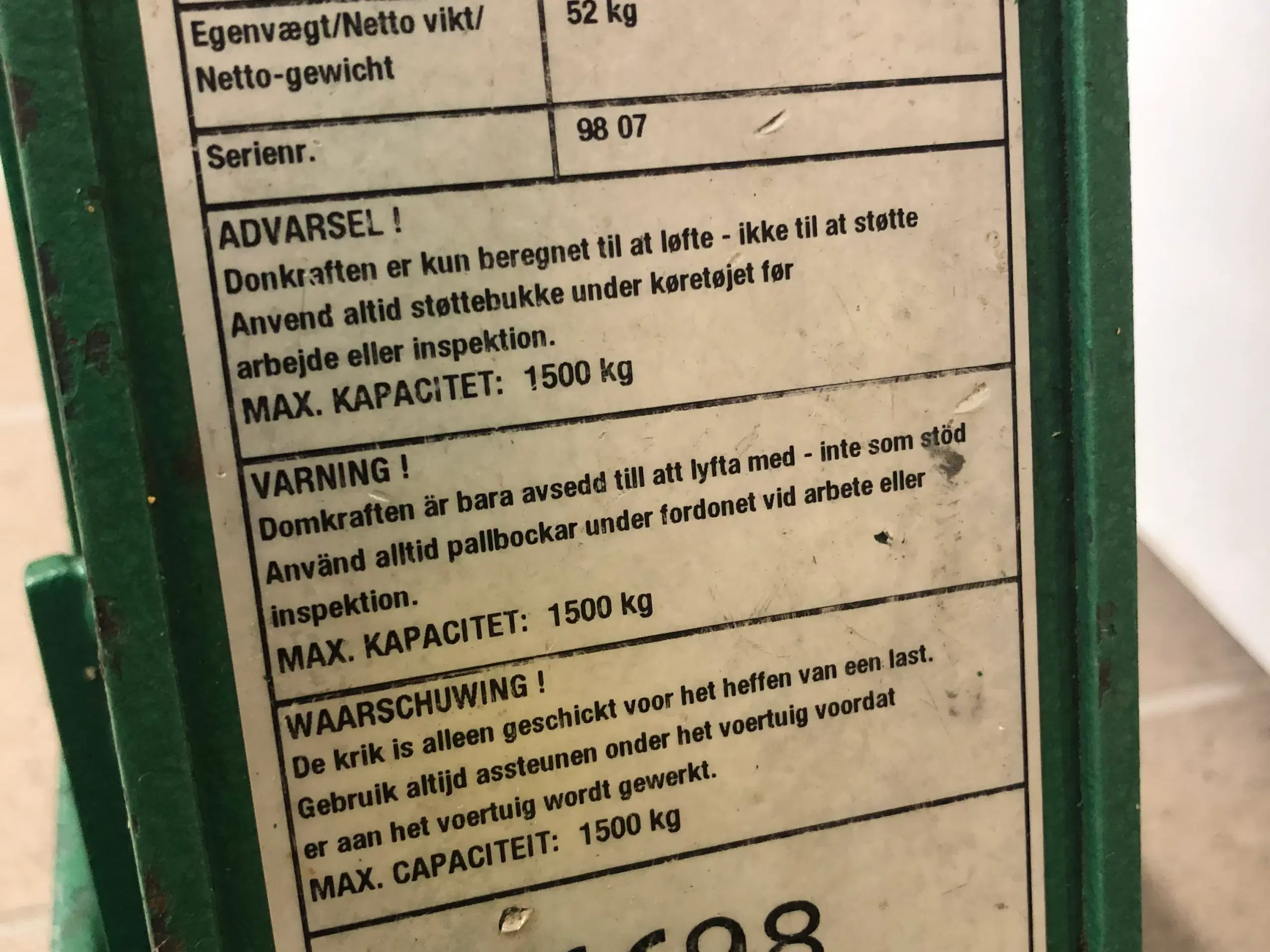 Compac højtløfter 1,5T