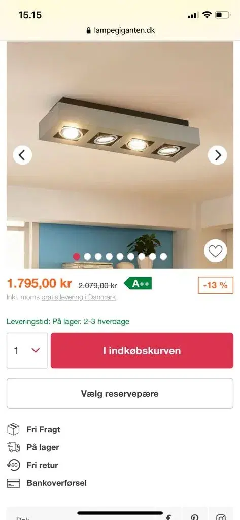 LED loftlampe